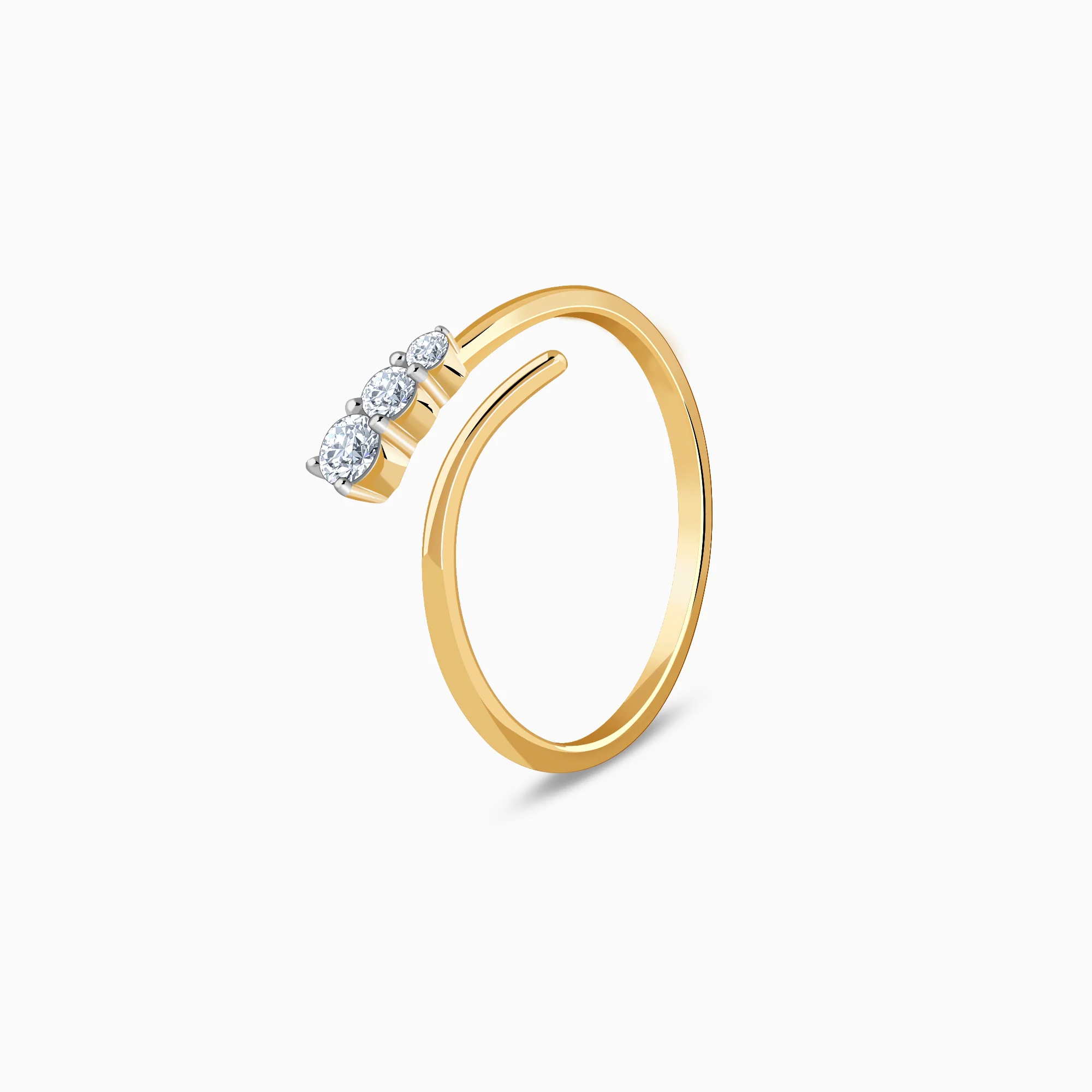 Gold Classic Line Lab Grown Diamond Ring - Image 4