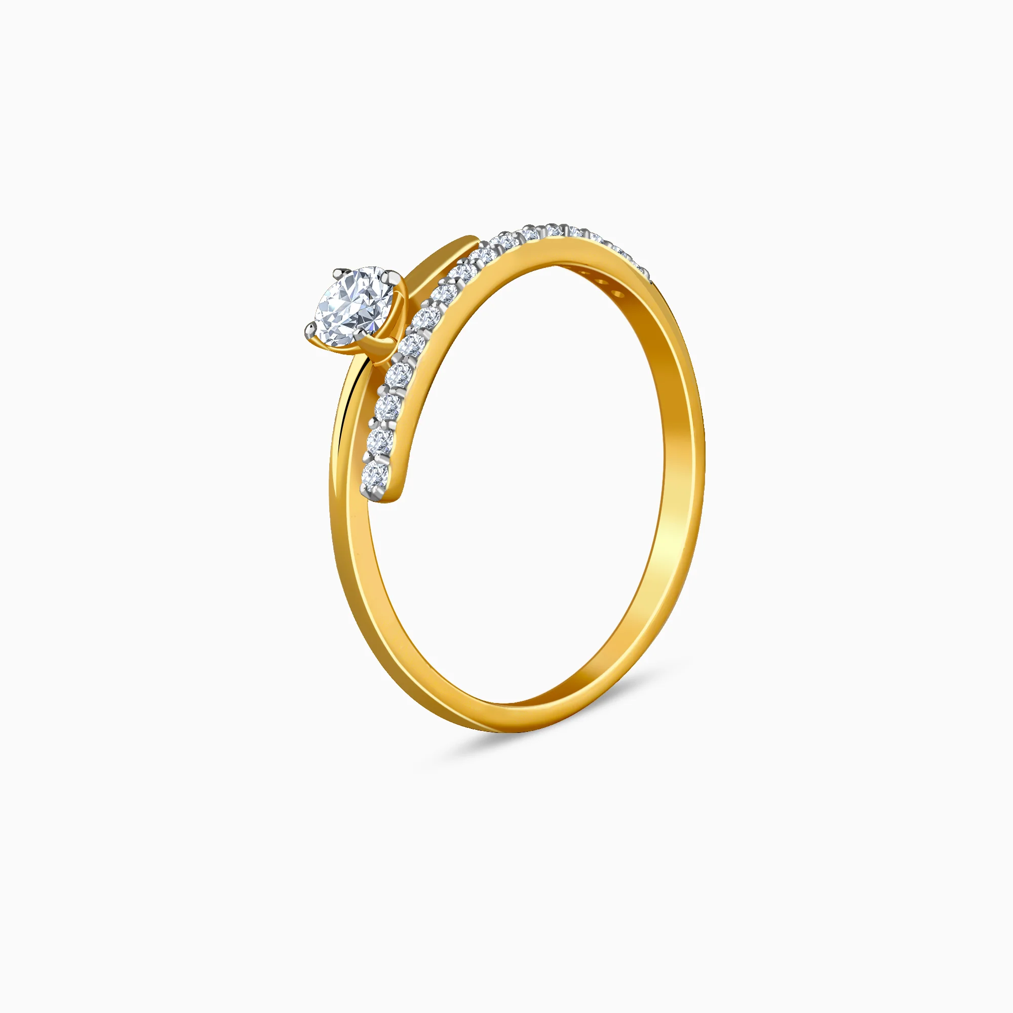Gold Classic Path Lab Grown Diamond Ring (Size 12) - Image 4