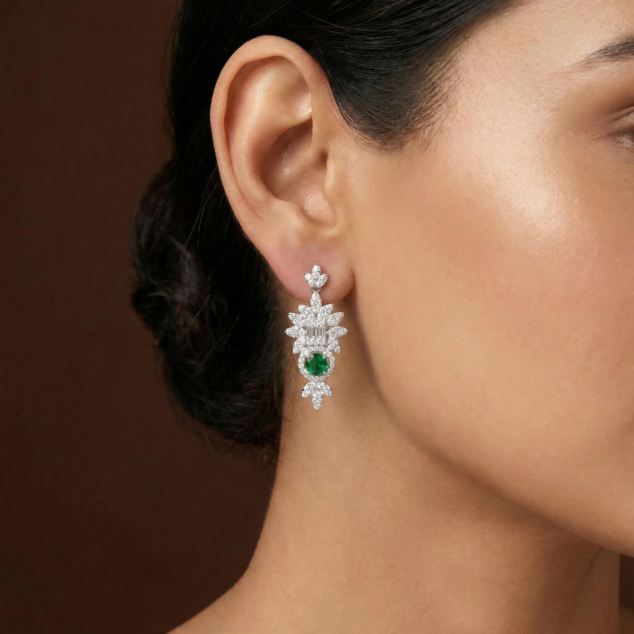 Flora Drop Earrings - Image 4