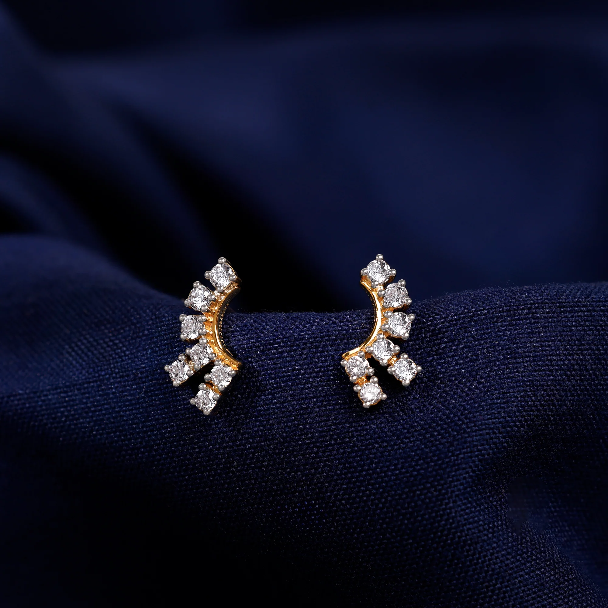 Gold Climber Lab Grown Diamond Studs - Image 2