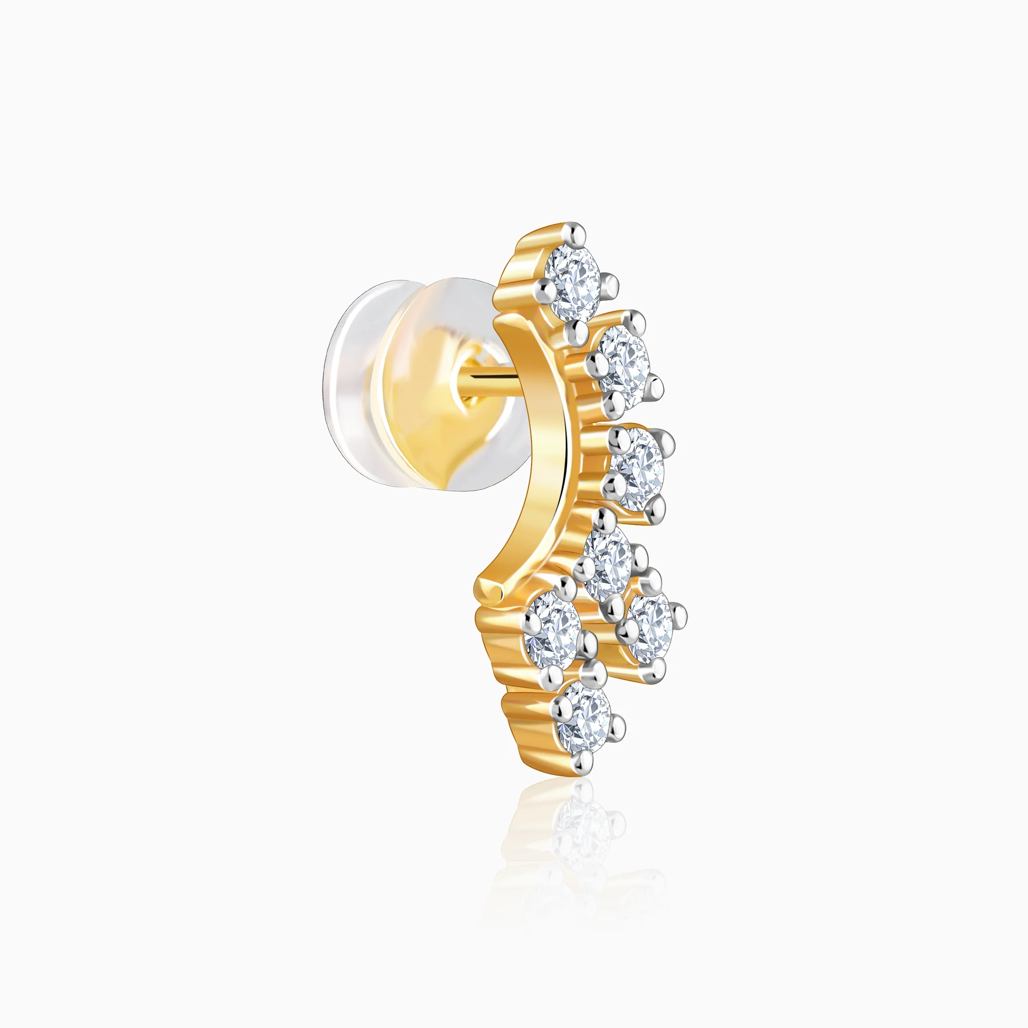 Gold Climber Lab Grown Diamond Studs - Image 4