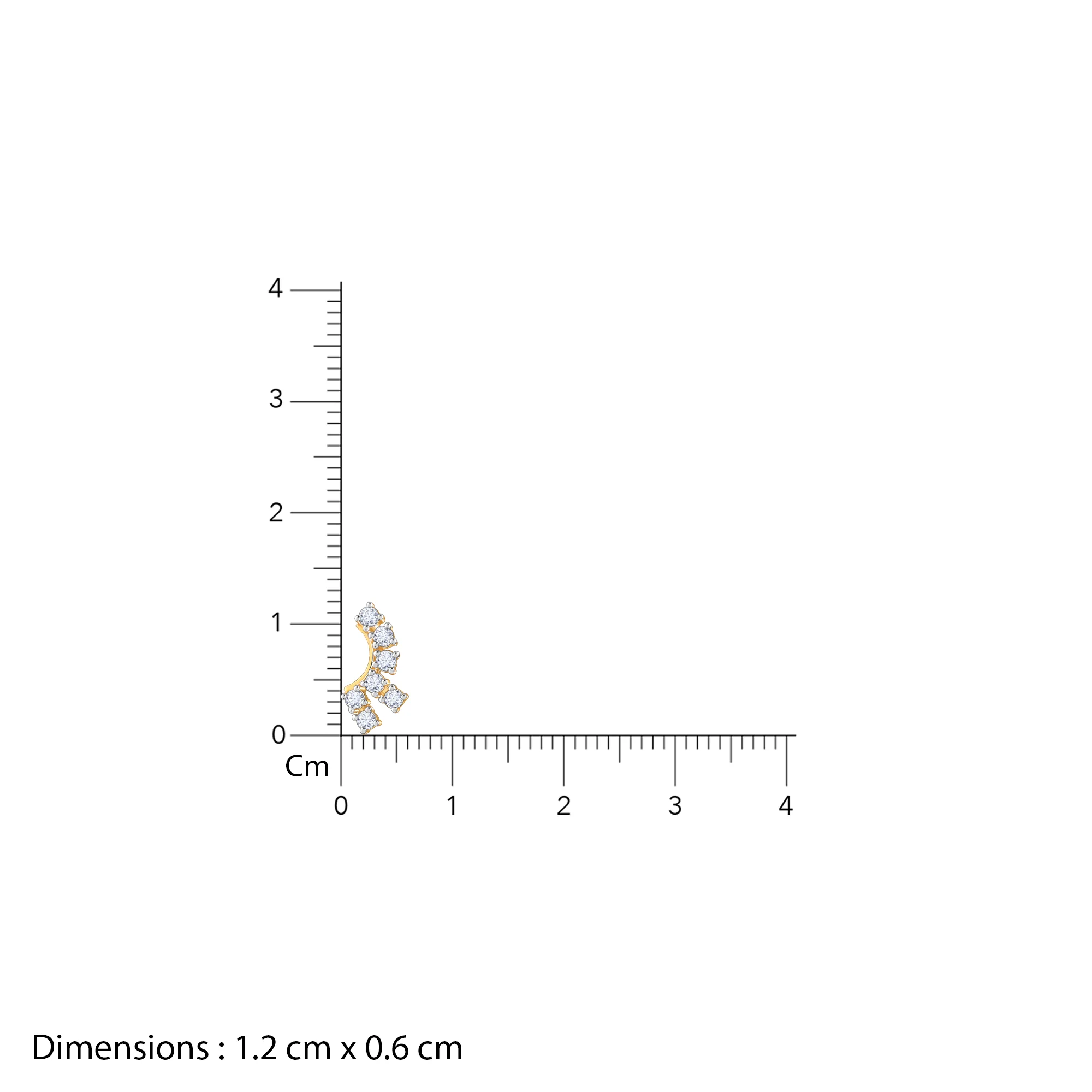 Gold Climber Lab Grown Diamond Studs - Image 6