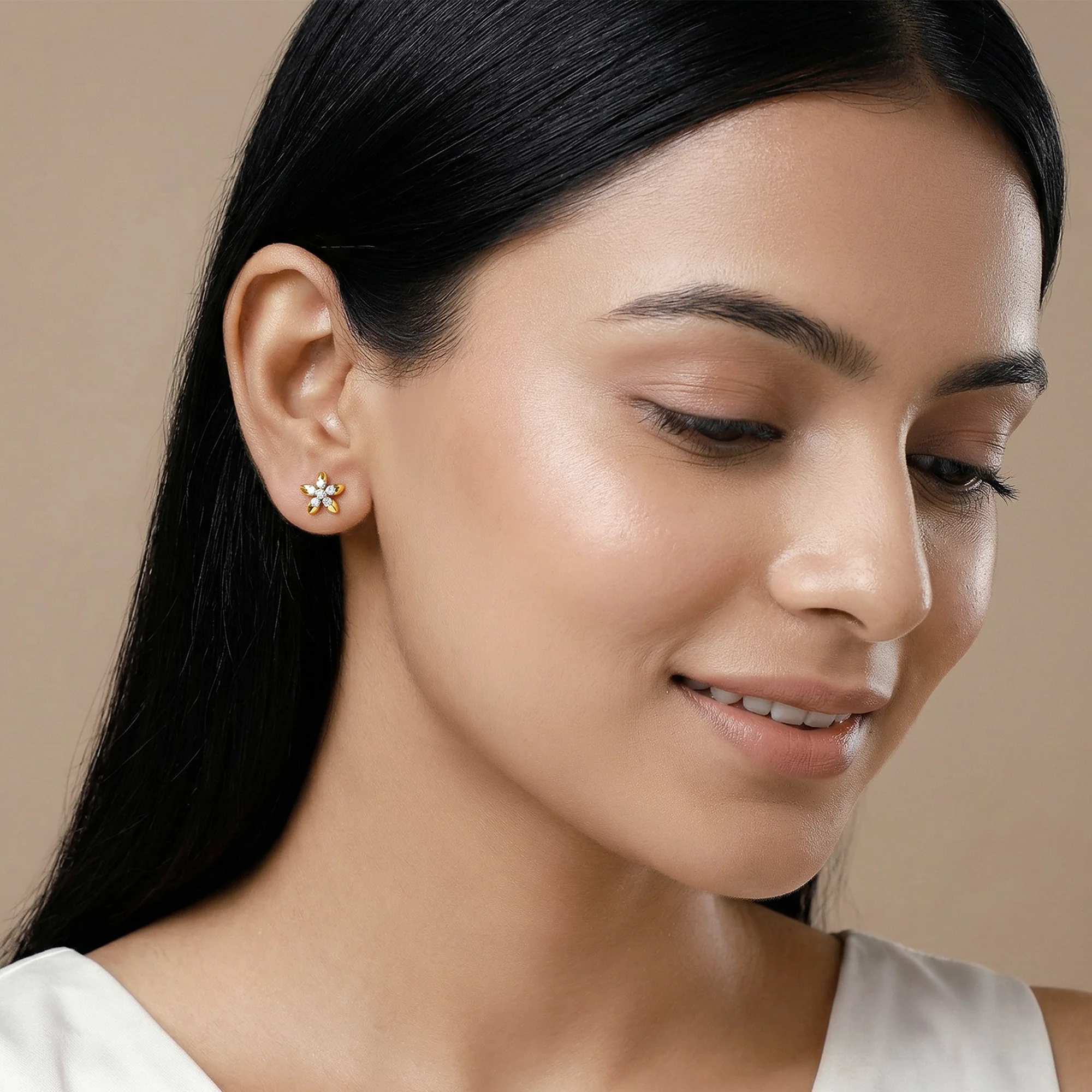 Gold Comet Busters Lab Grown Diamond Earrings - Image 3