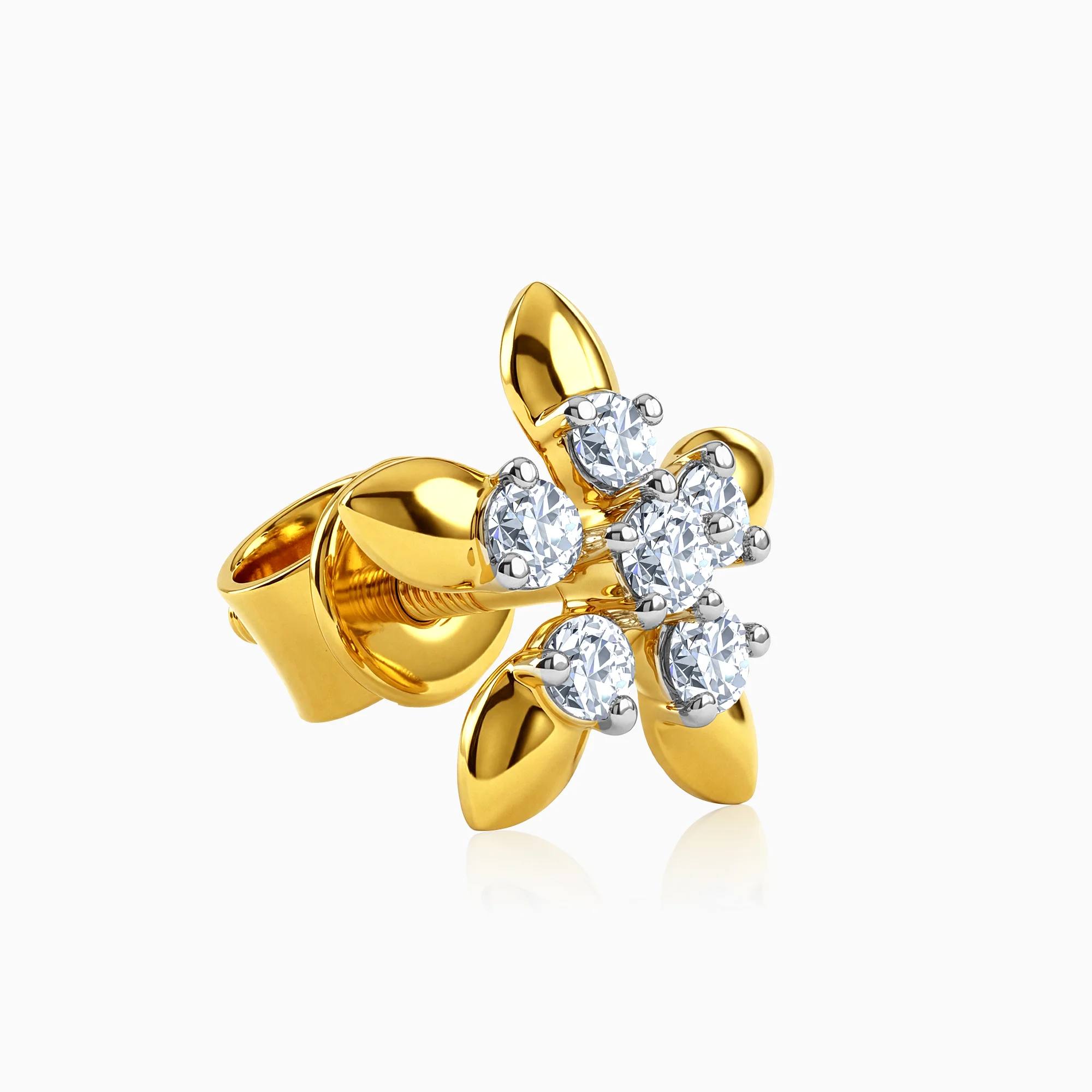 Gold Comet Busters Lab Grown Diamond Earrings - Image 4