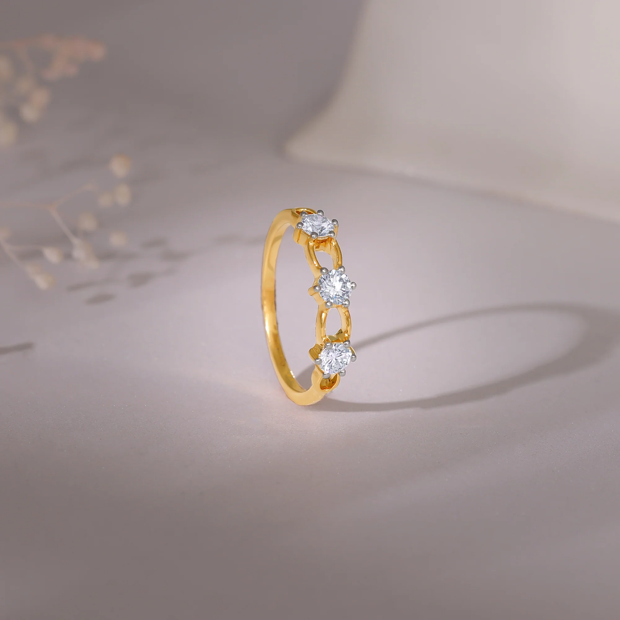 Gold Contentment Solitaire Diamond Ring - Image 2