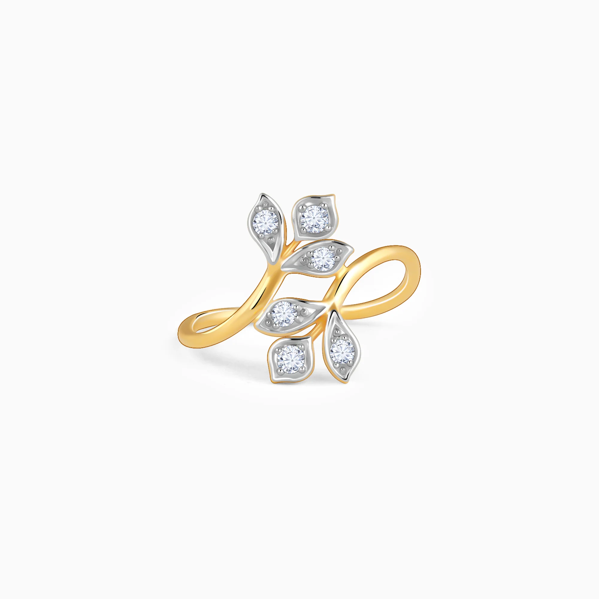 Gold Corolla Lab Grown Diamond Ring