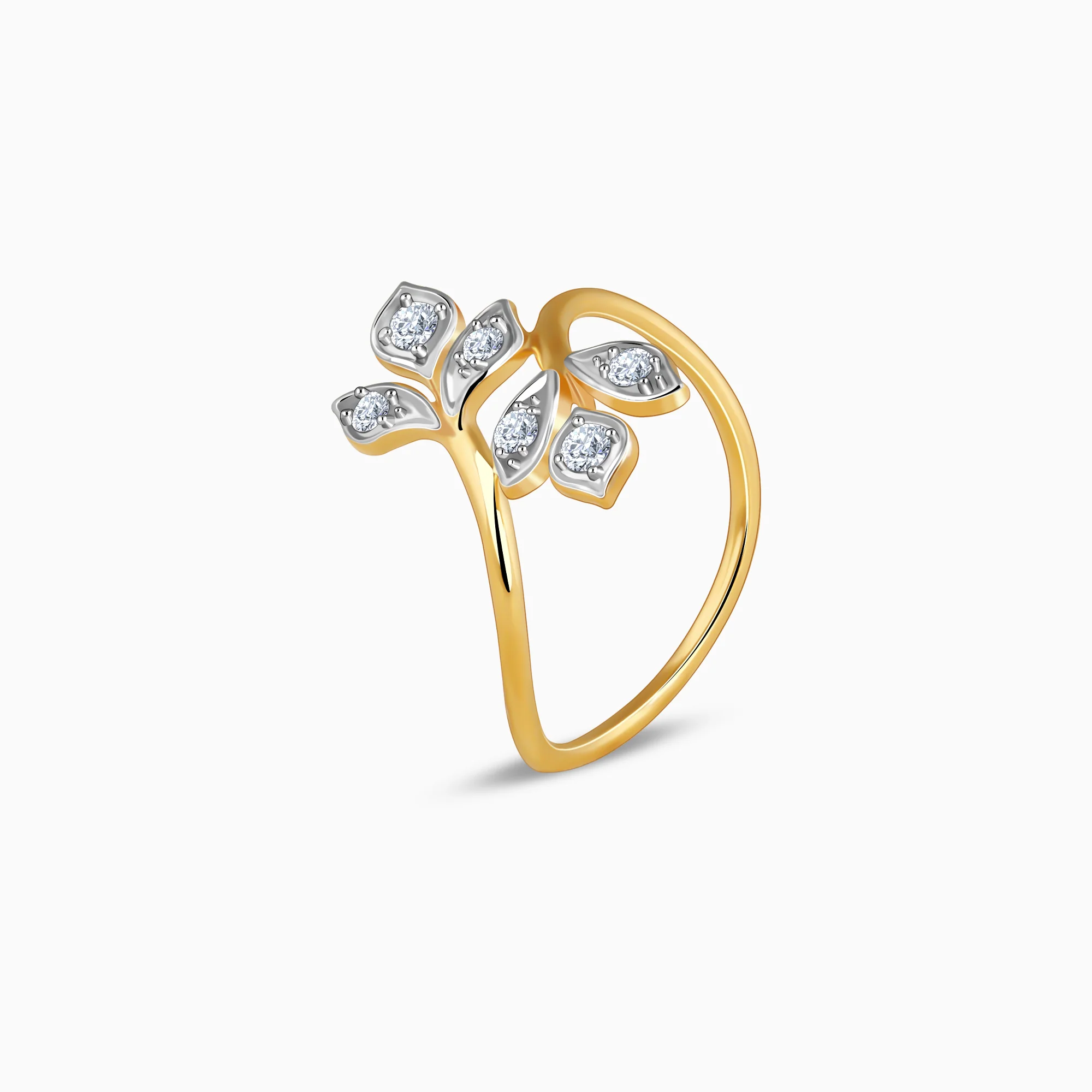 Gold Corolla Lab Grown Diamond Ring - Image 4