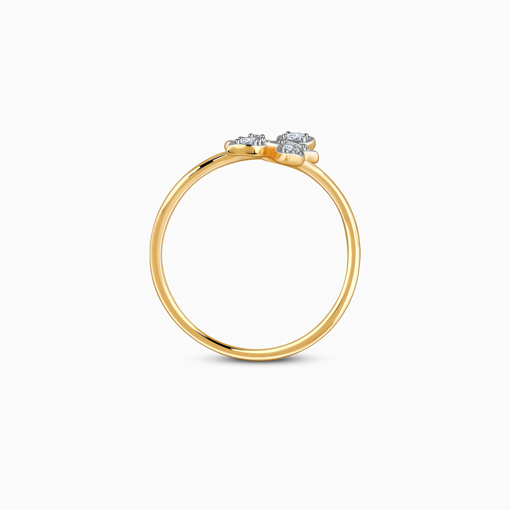 Gold Corolla Lab Grown Diamond Ring - Image 5