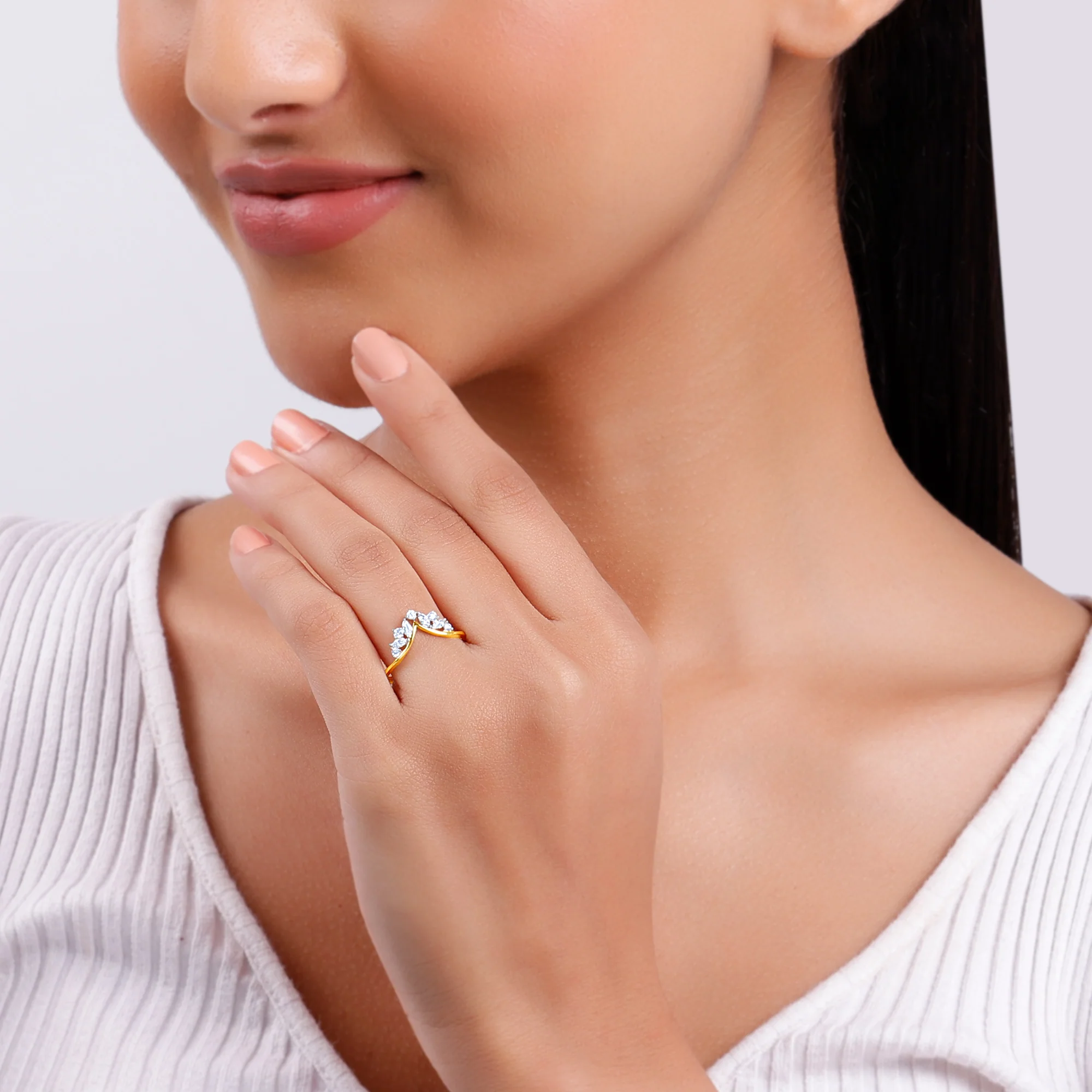Gold Crestara Lab Grown Diamond Ring - Image 3