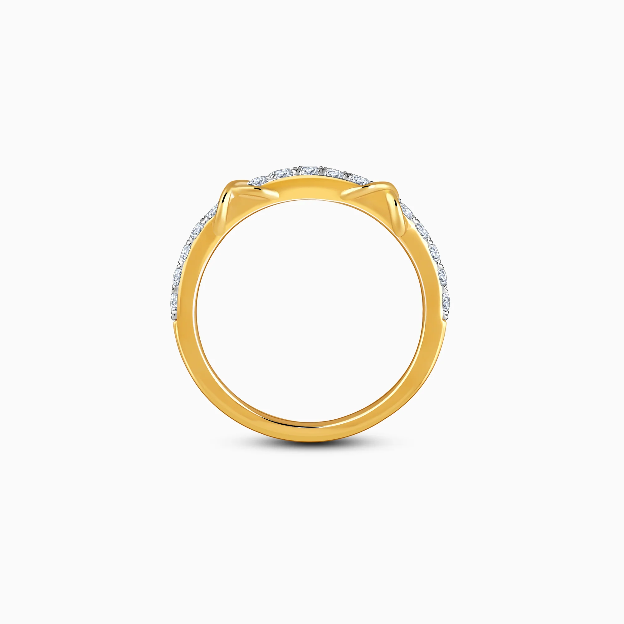 Gold Crossroads Channel Lab Grown Diamond Ring - Image 5