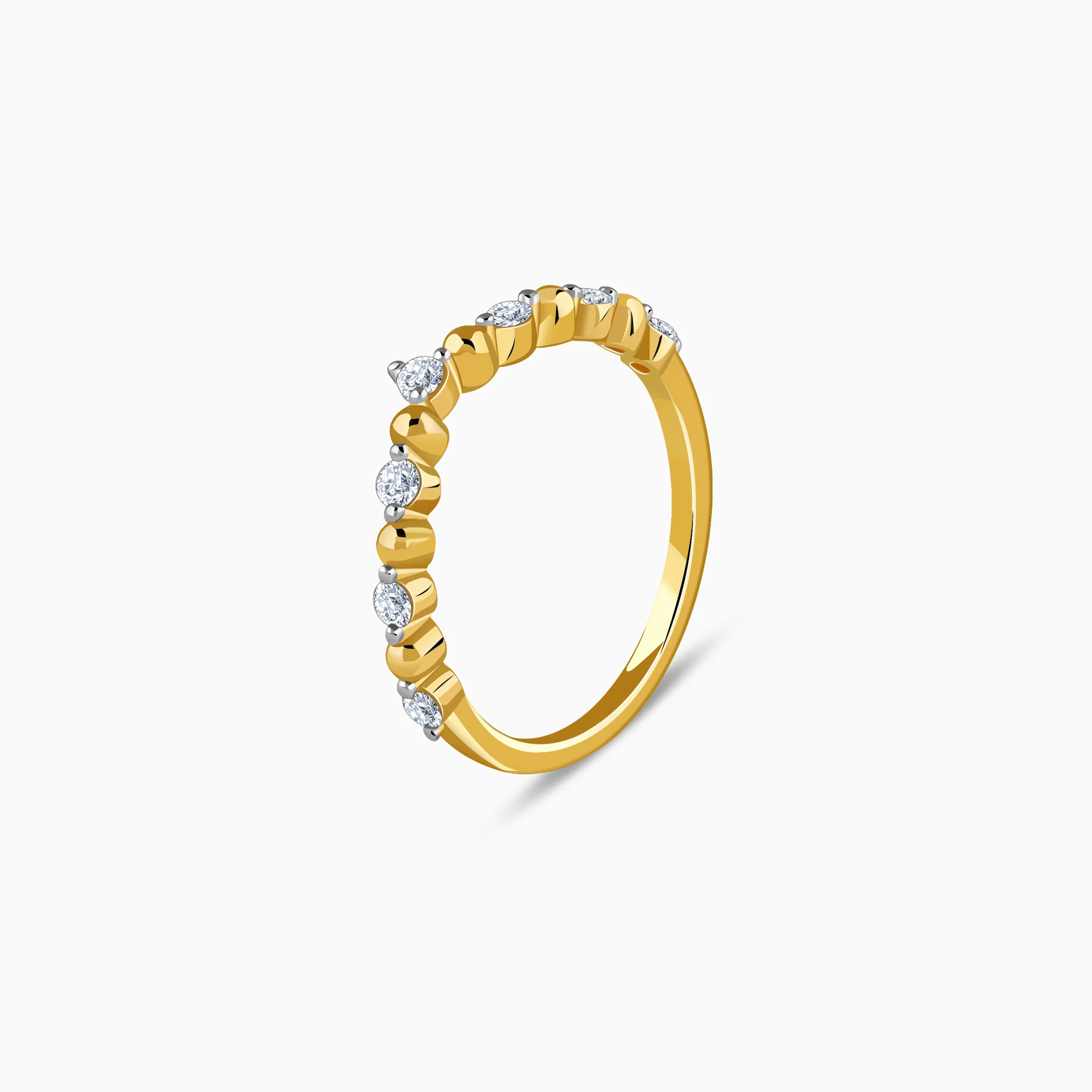Gold Crownia Lab Grown Diamond Ring - Image 4