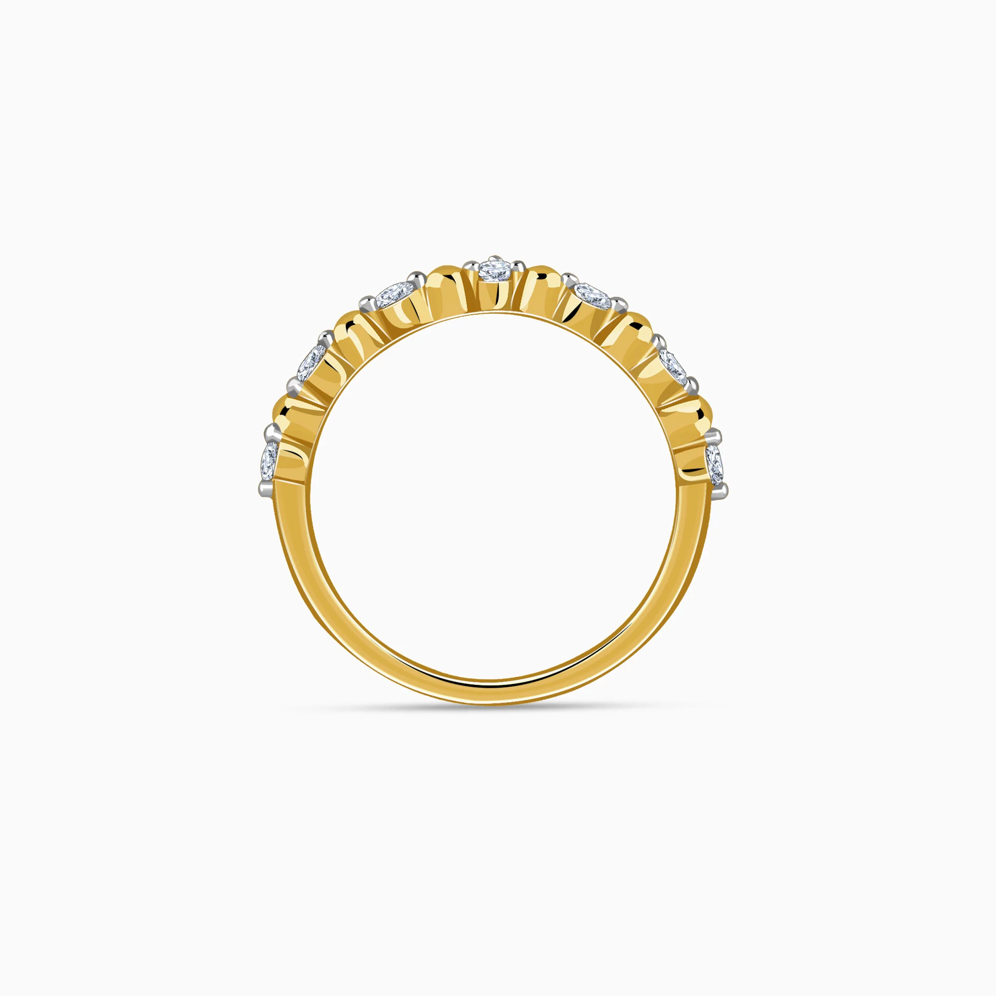 Gold Crownia Lab Grown Diamond Ring - Image 5