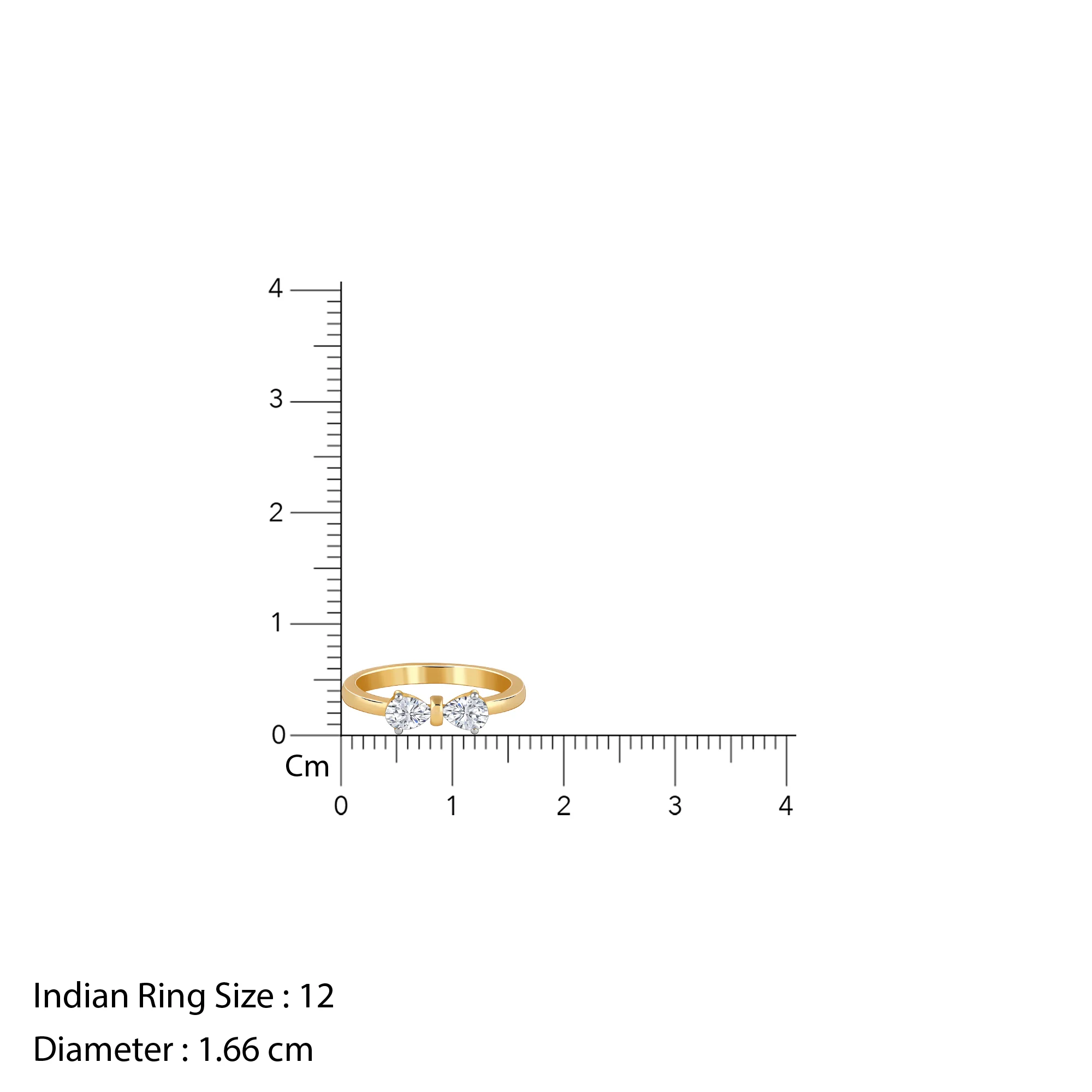Gold Cute Bow Lab Grown Diamond Ring - Image 6