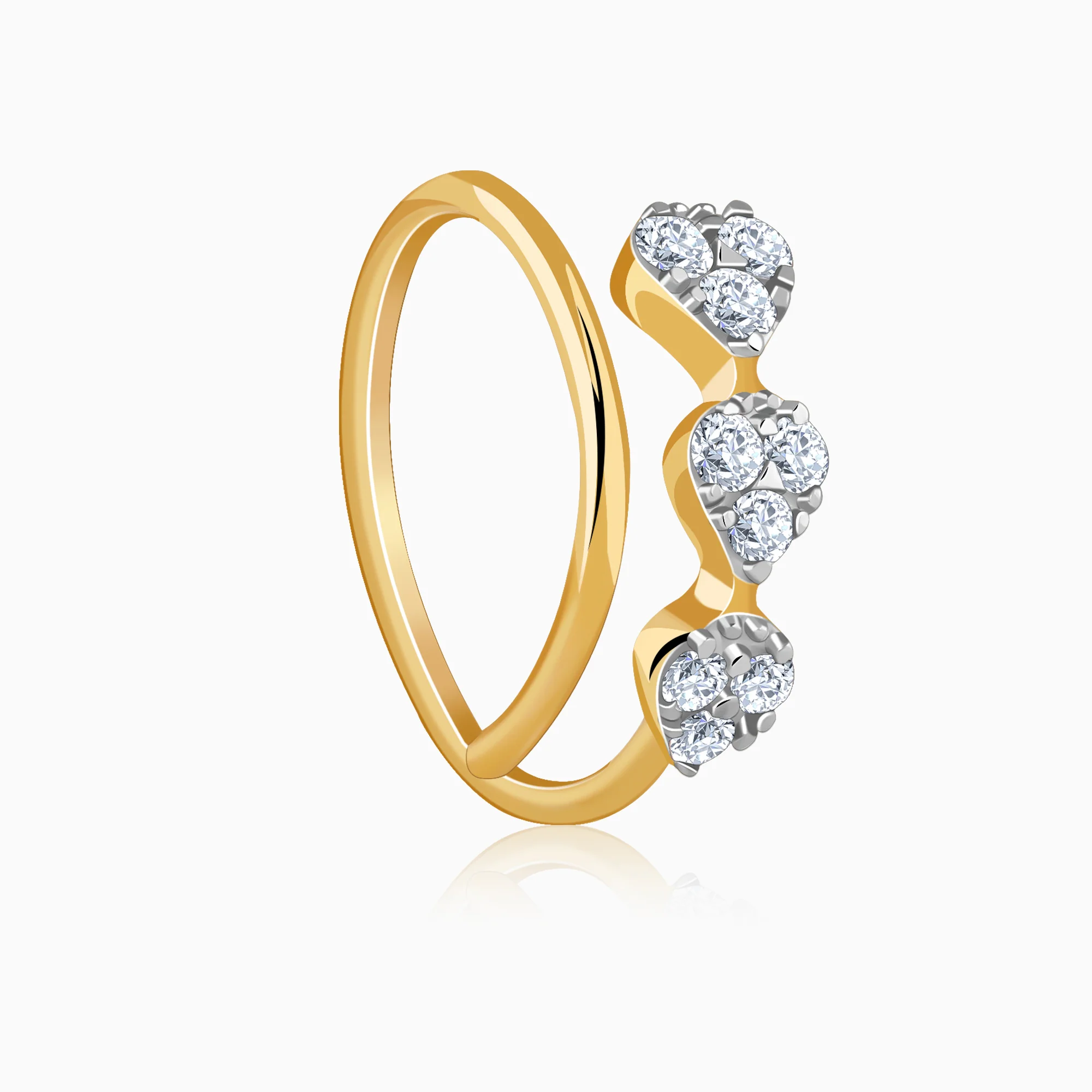 Gold Dewdrop Spark Lab Grown Diamond Earrings - Image 4