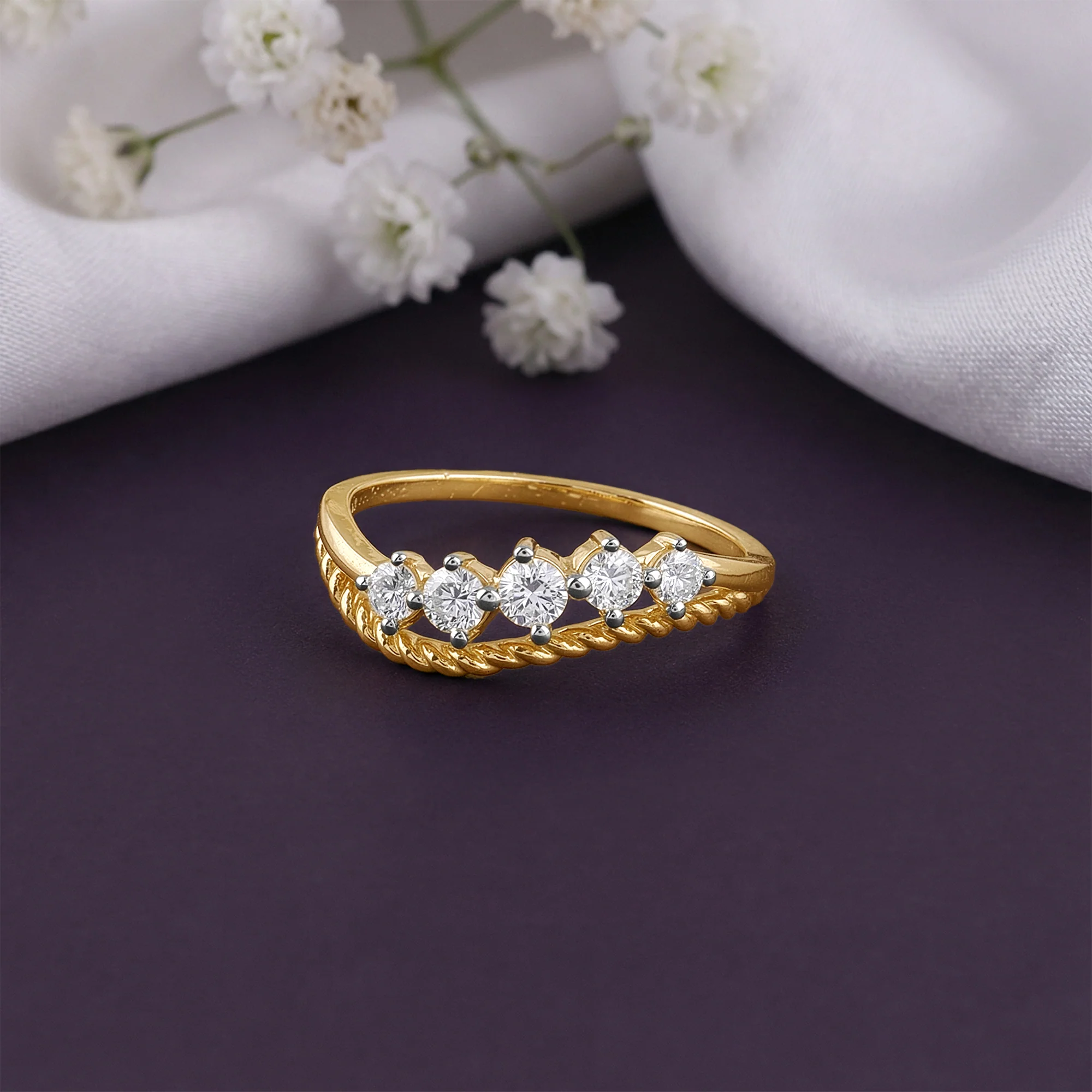 Gold Drift Lab Grown Diamond Ring - Image 2
