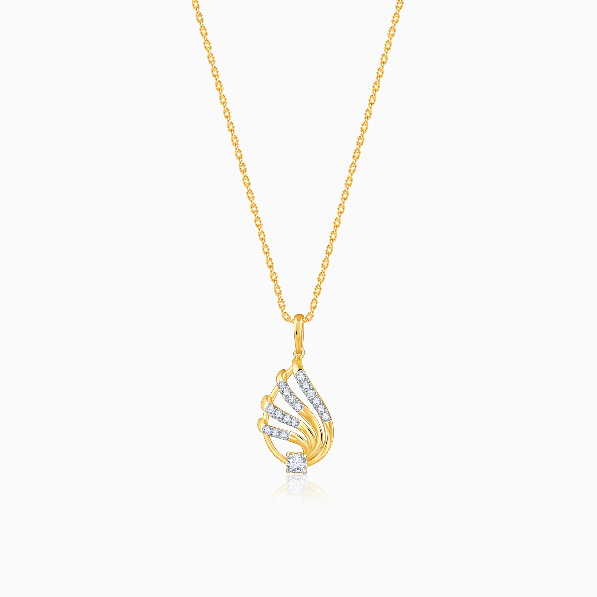 Gold Drop Lab Grown Diamond Pendant