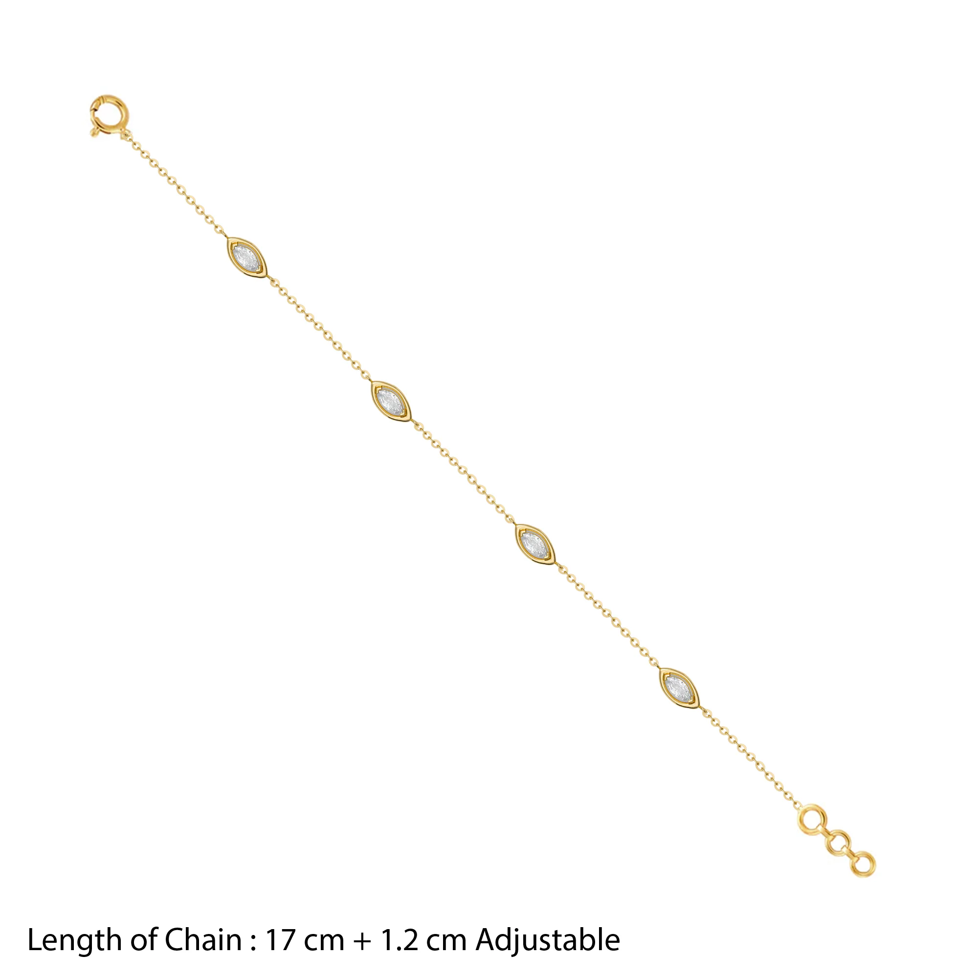 Gold Encircled Glow Lab Grown Diamond Bracelet - Image 5