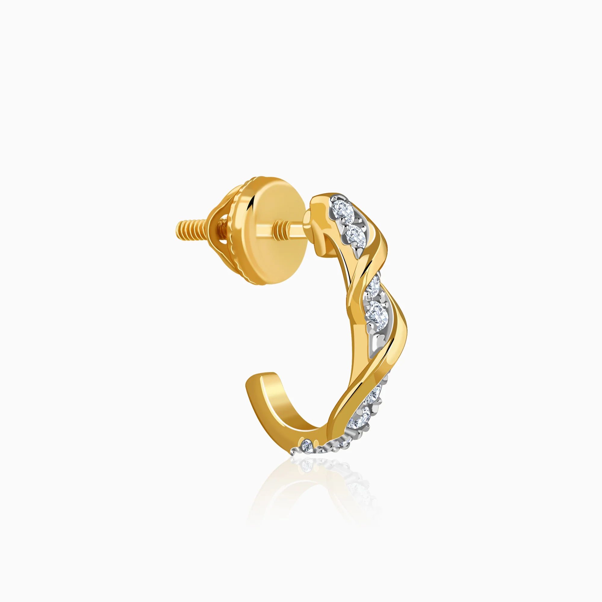 Gold Eterna Lab Grown Diamond Earrings - Image 4