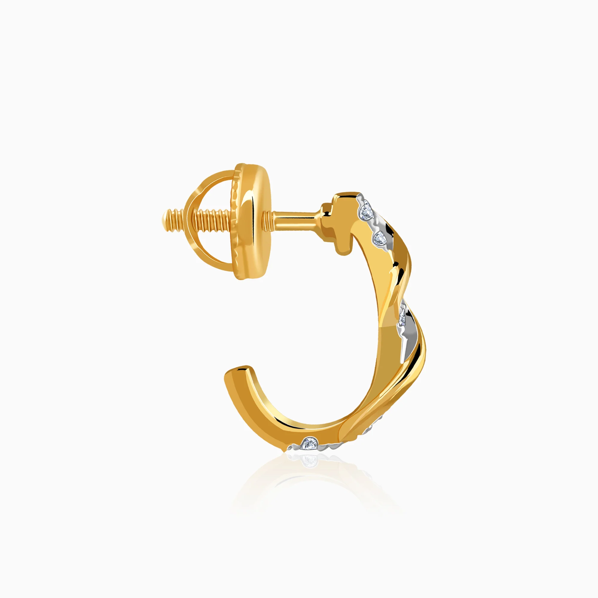 Gold Eterna Lab Grown Diamond Earrings - Image 5