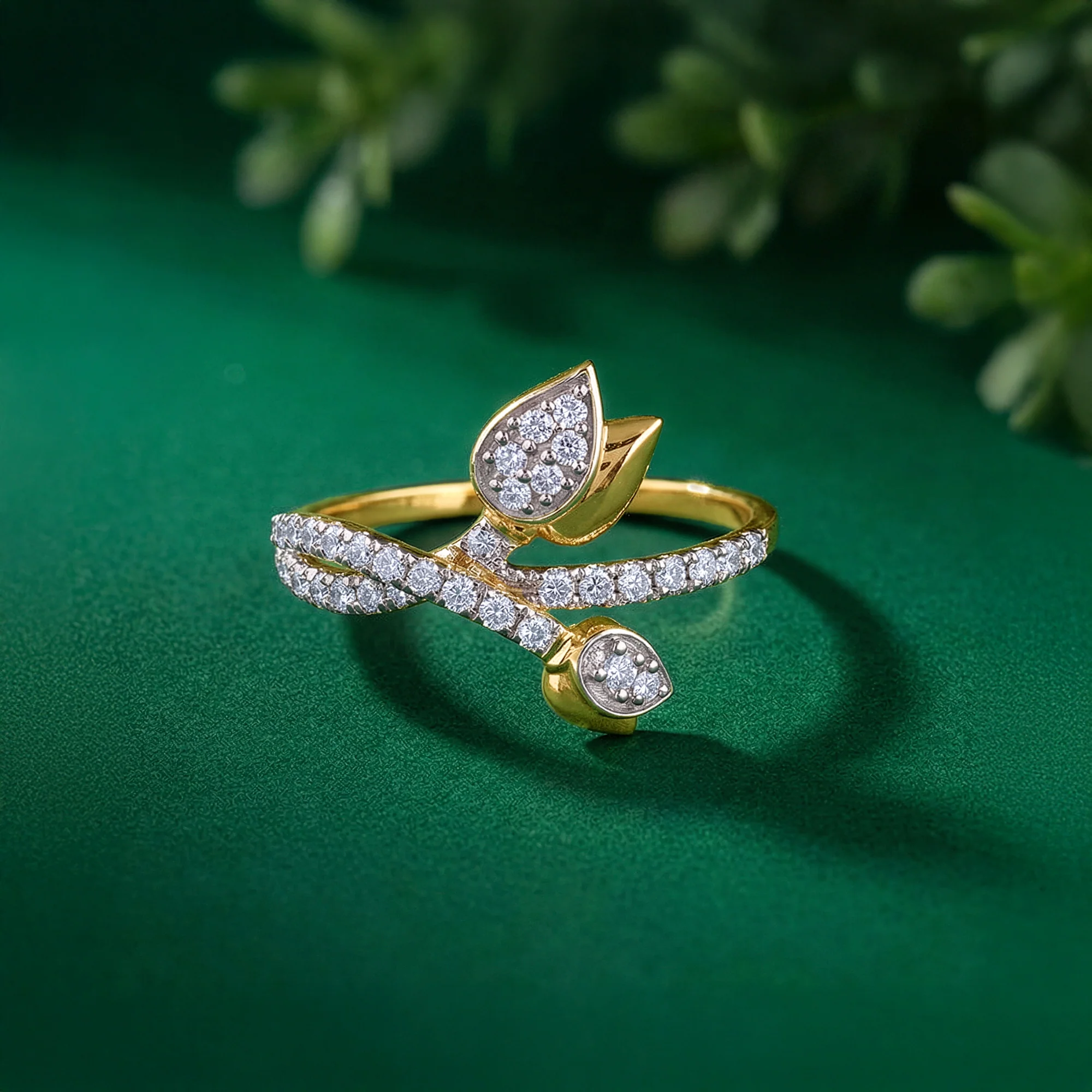 Gold Ever Rose Trail Lab Grown Diamond Ring (Size 12) - Image 2