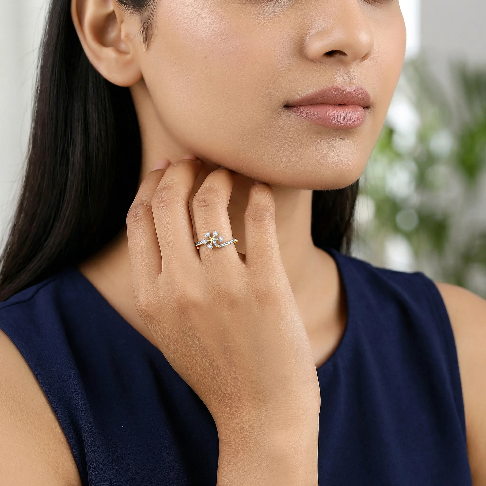Gold Everflower Lab Grown Diamond Ring (Size 12) - Image 3