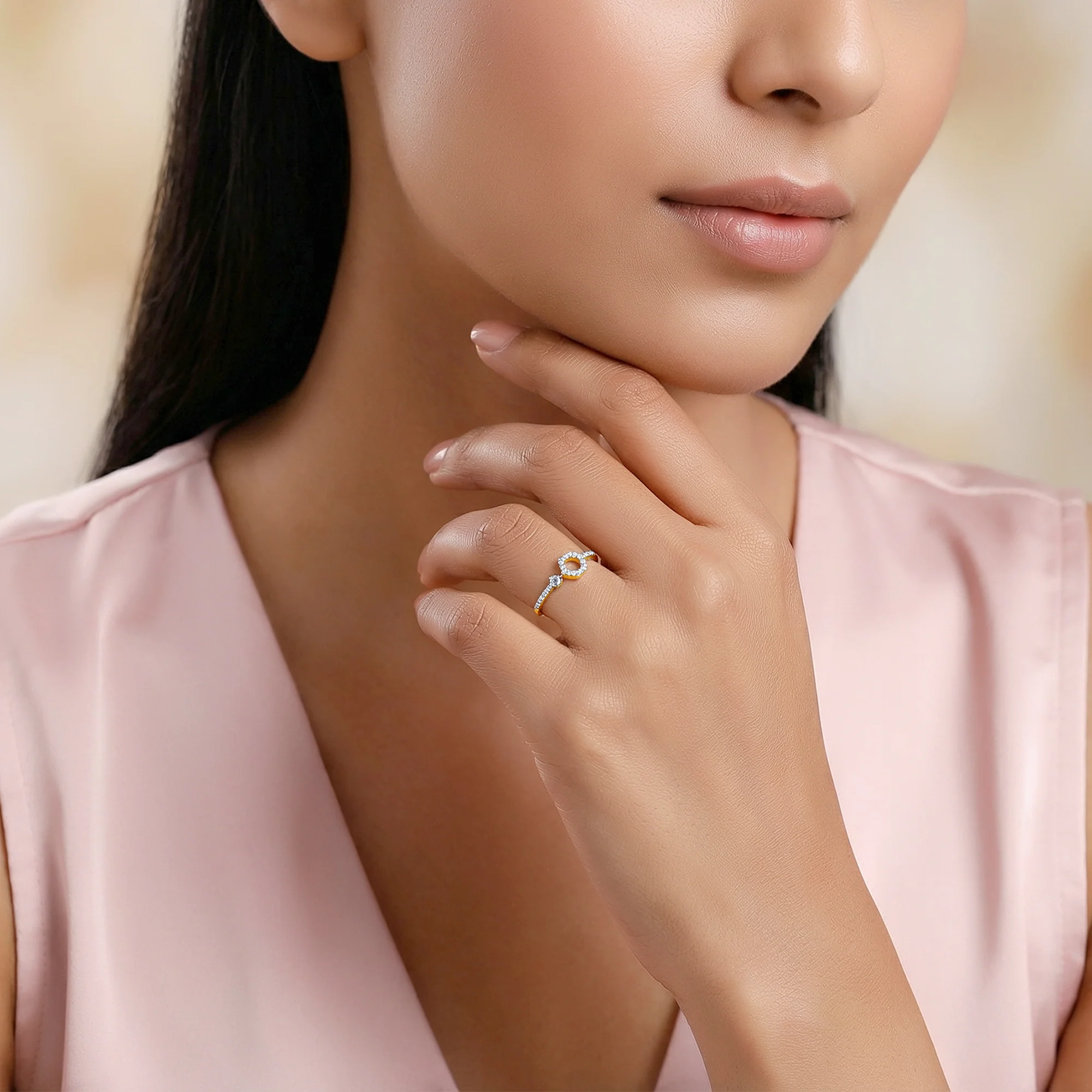 Gold Evermore Lab Grown Diamond Ring - Image 3