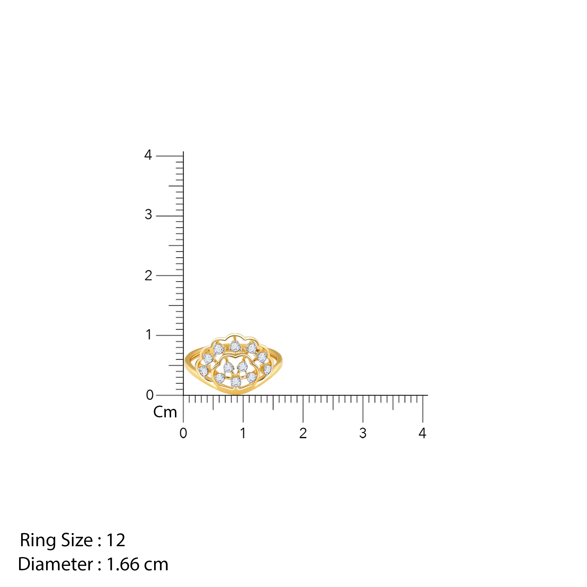 Gold Fanfare Diamond Ring - Image 4
