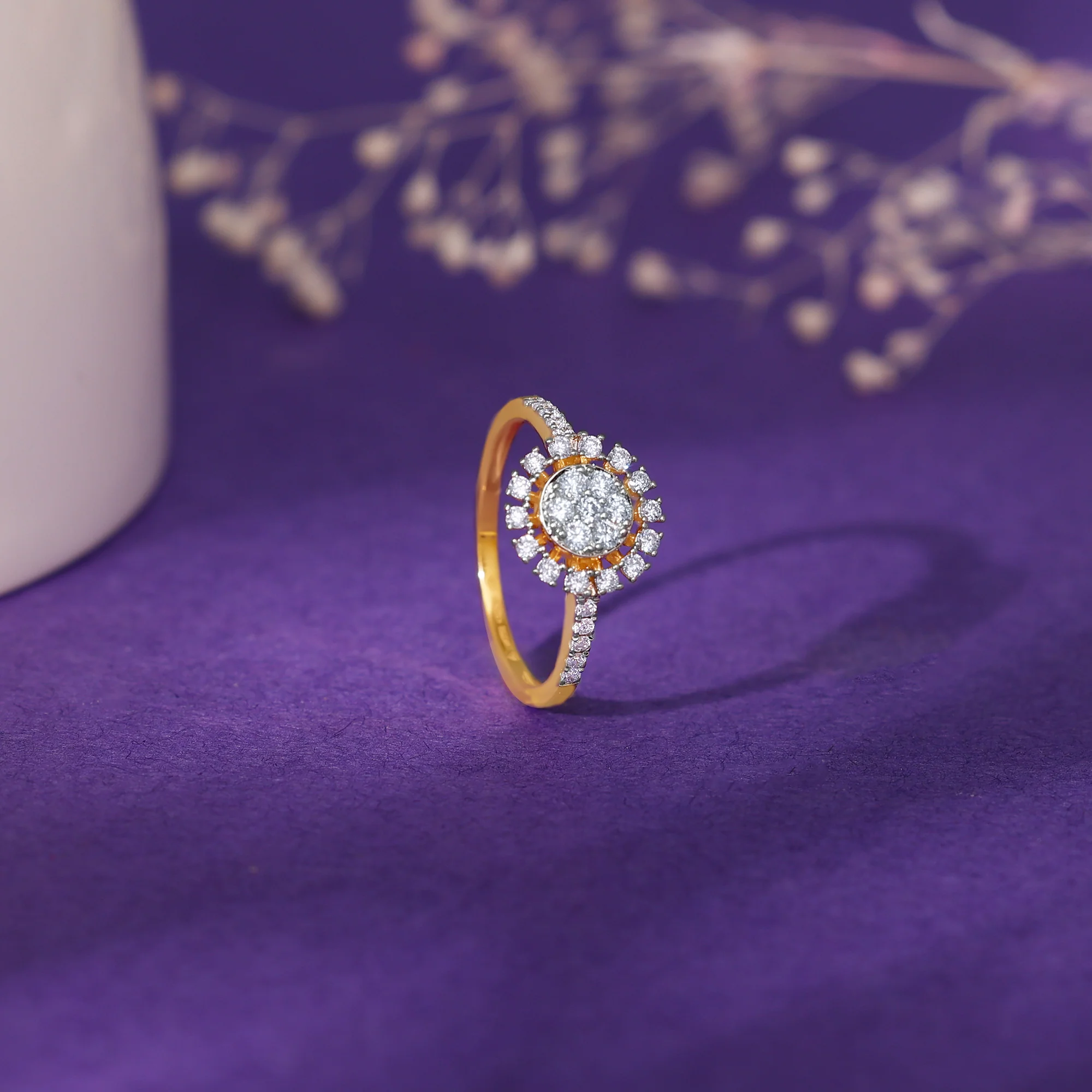 Gold Fiore Bloom Diamond Ring - Image 2