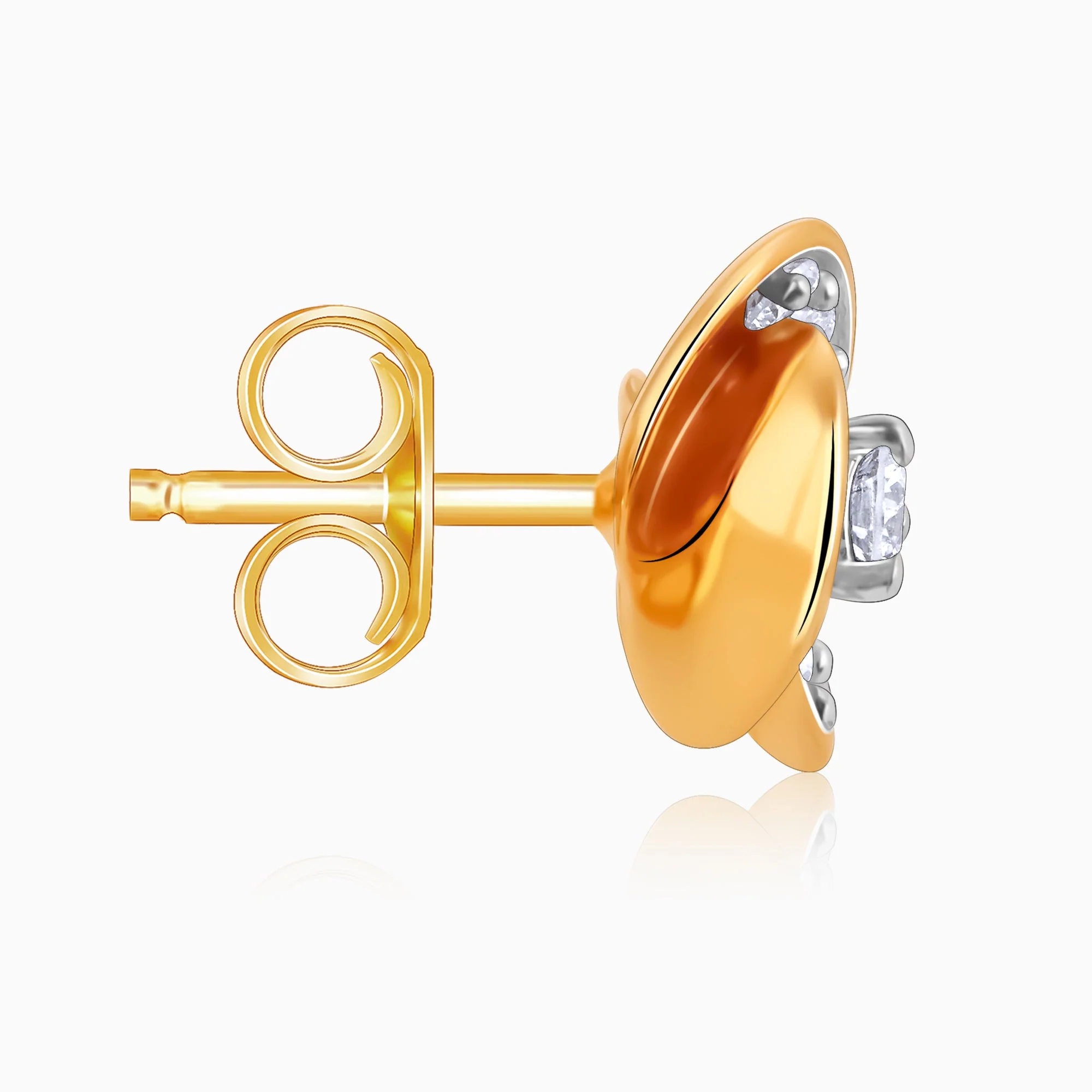 Gold Flora Diamond Earrings - Image 5
