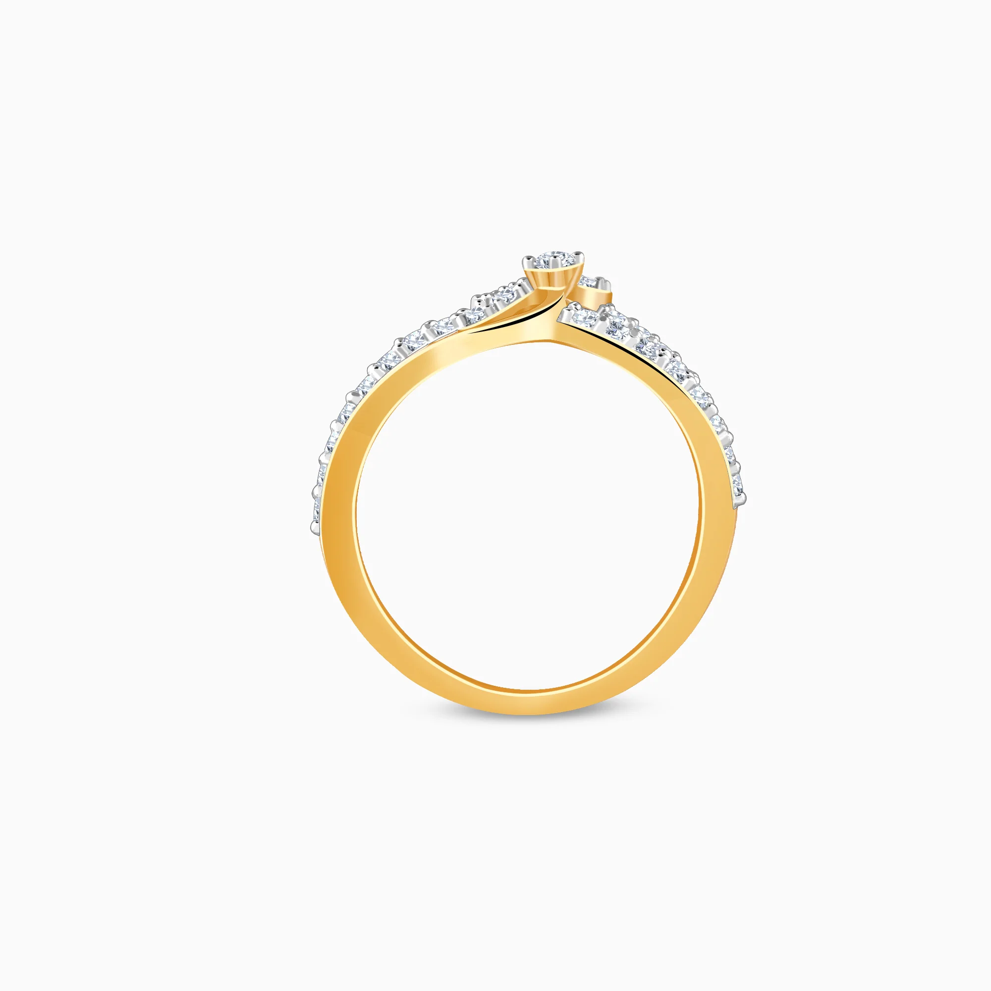 Gold Flora Lab Grown Diamond Ring - Image 5