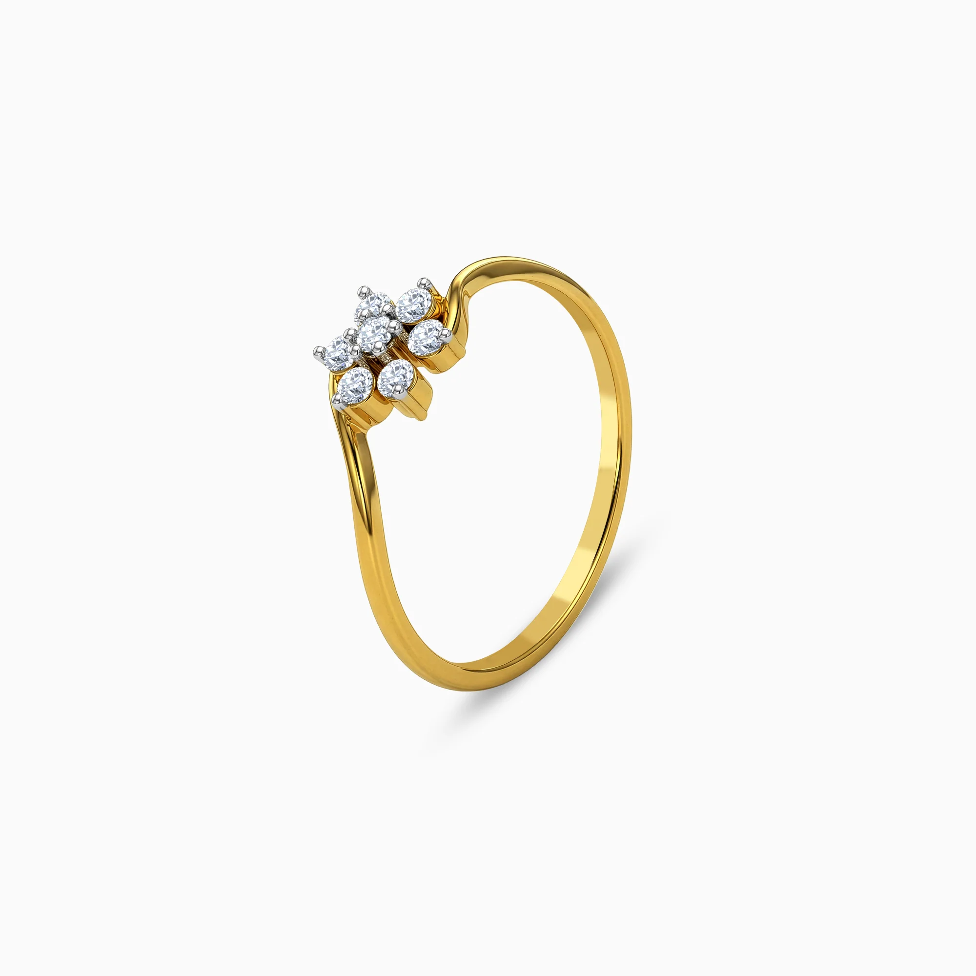 Gold Floral Florish Lab Grown Diamond Ring (Size 12) - Image 4