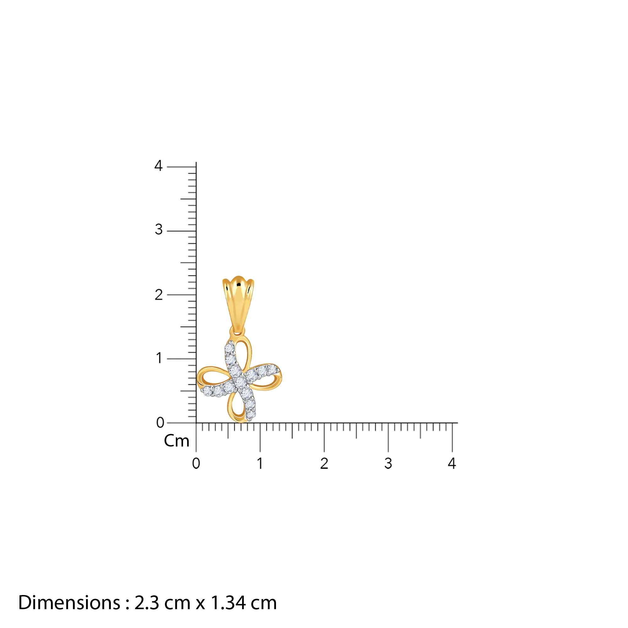 Gold Floral Muse Lab Grown Diamond Pendant - Image 6