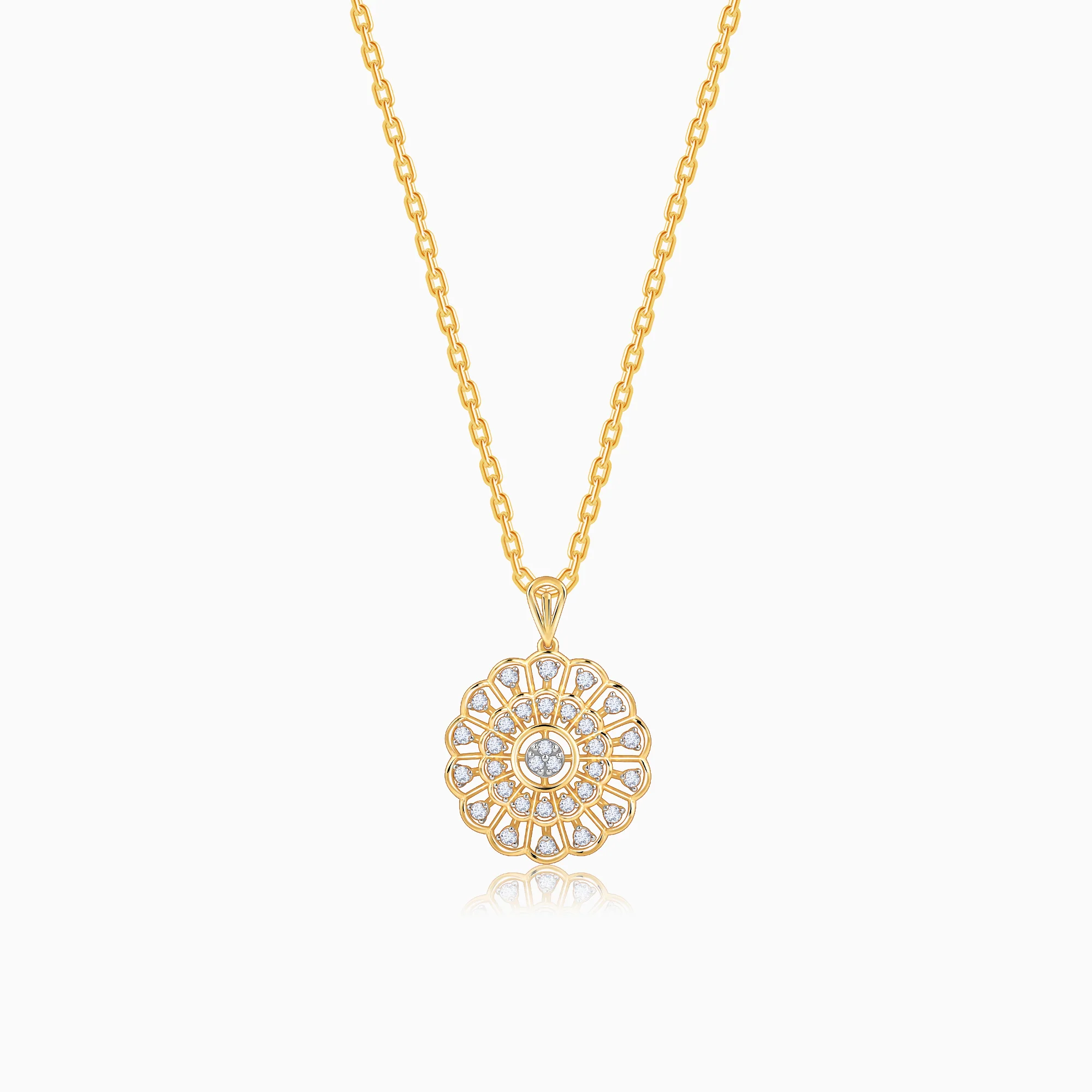 Gold Florentia Lab Grown Diamond Pendant