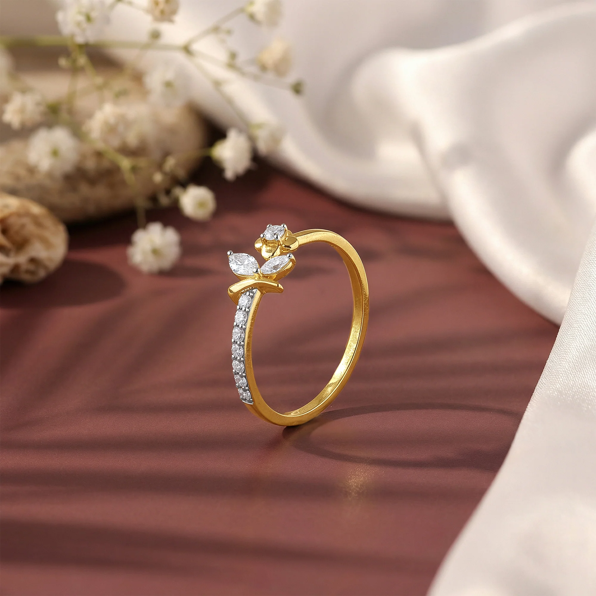 Gold Floret Dream Lab Grown Diamond Ring (Size 12) - Image 2