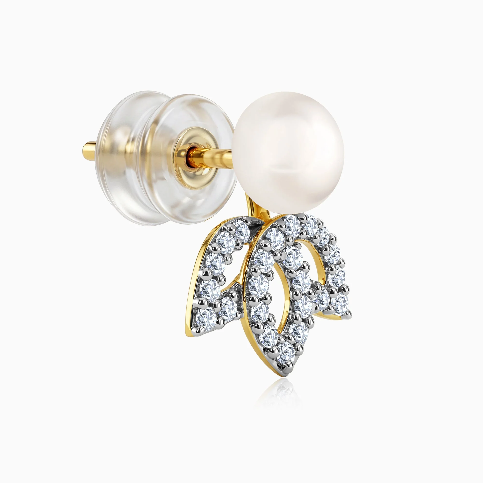Gold Flos Lab Grown Diamond Earrings - Image 4
