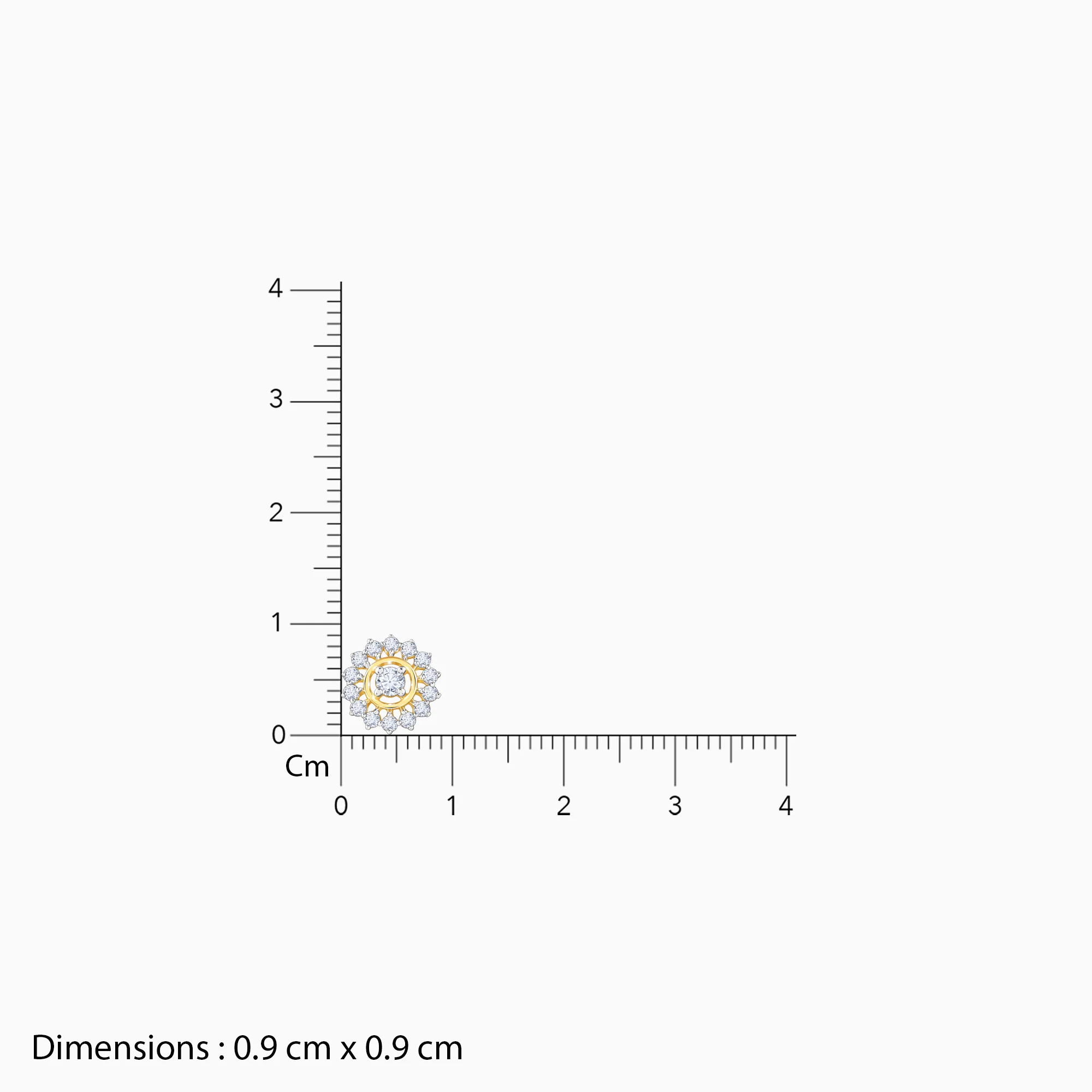 Gold Flower Power Lab Grown Diamond Stud Earrings - Image 6