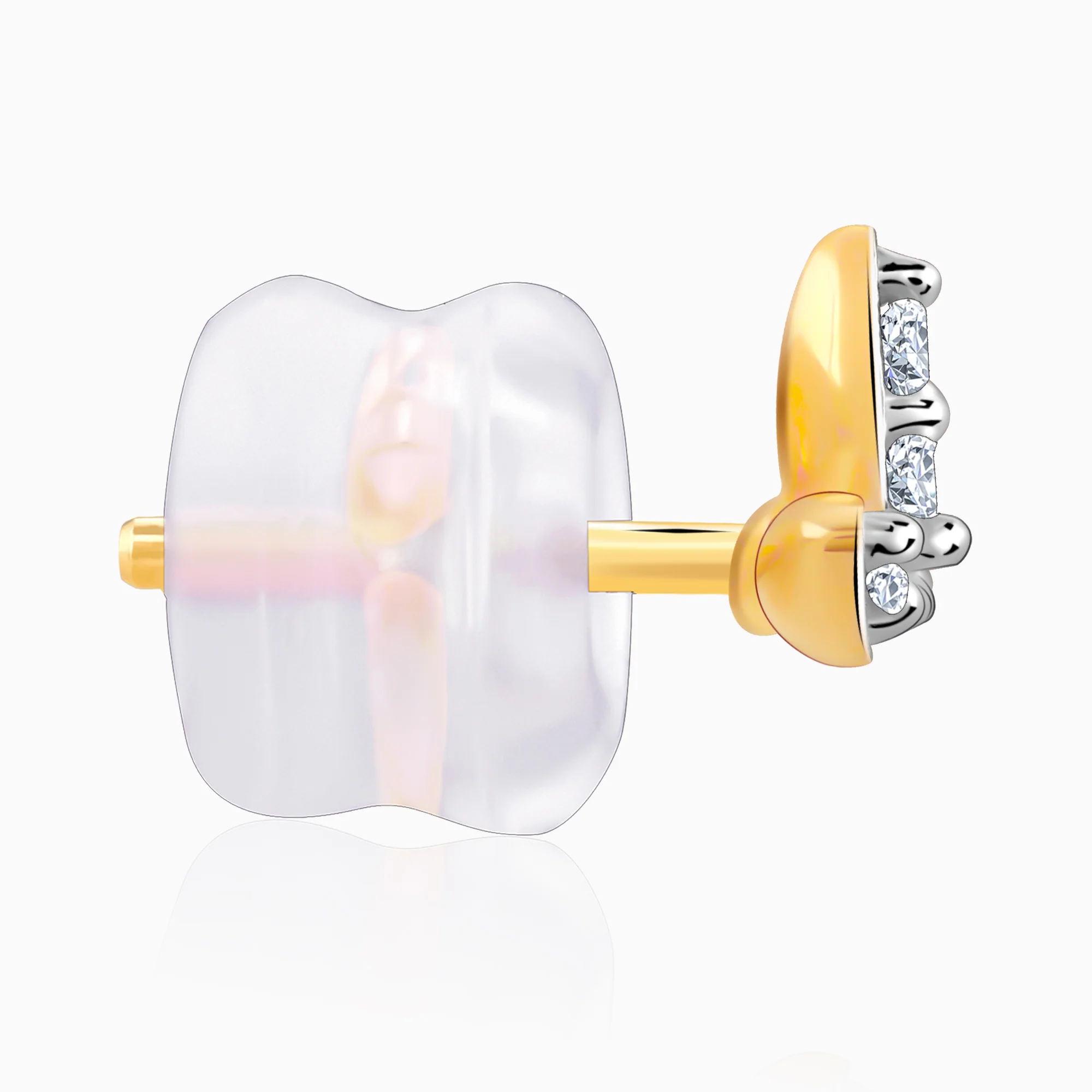 Gold Folio Diamond Earrings - Image 5
