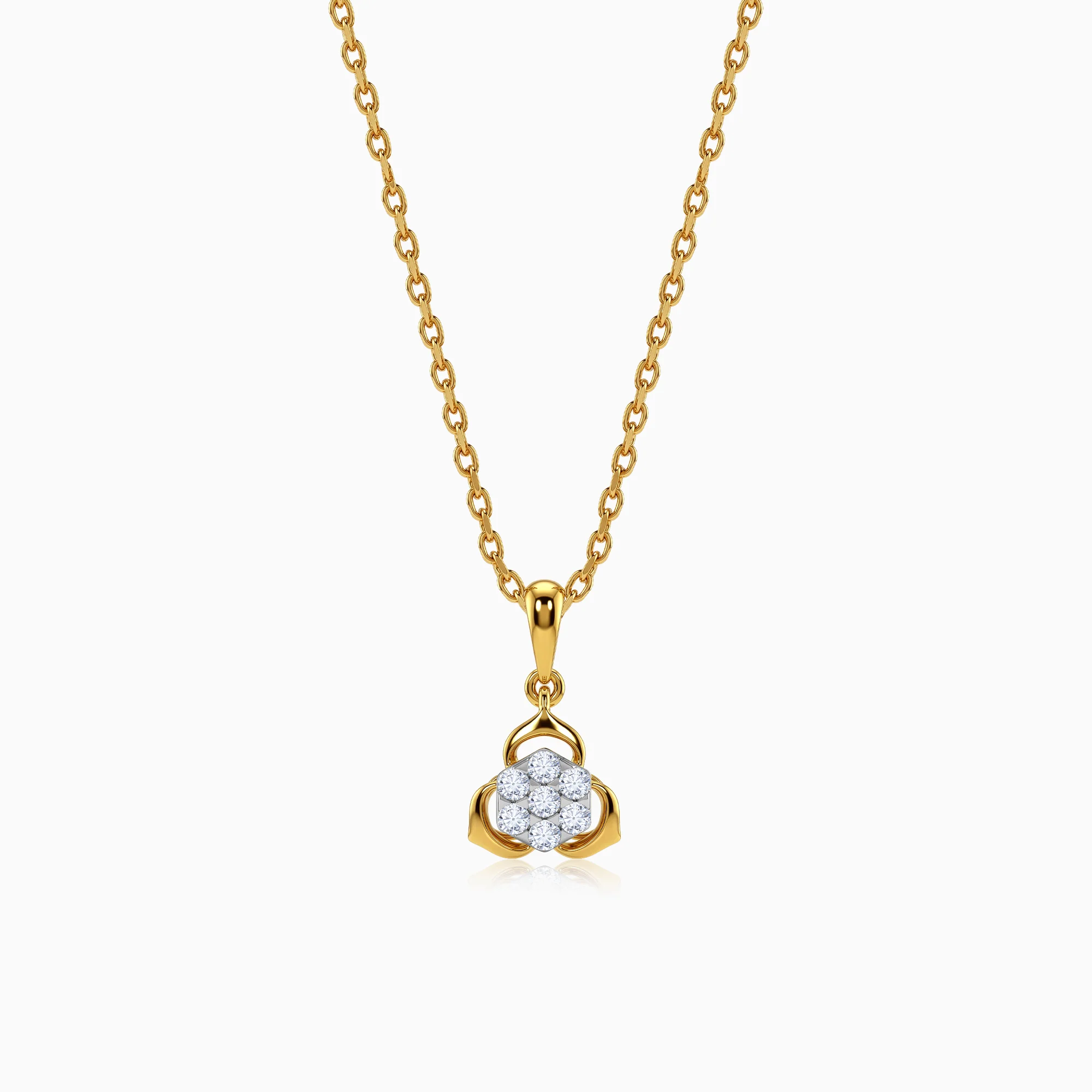 Gold Fortuna Glow Lab Grown Diamond Pendant