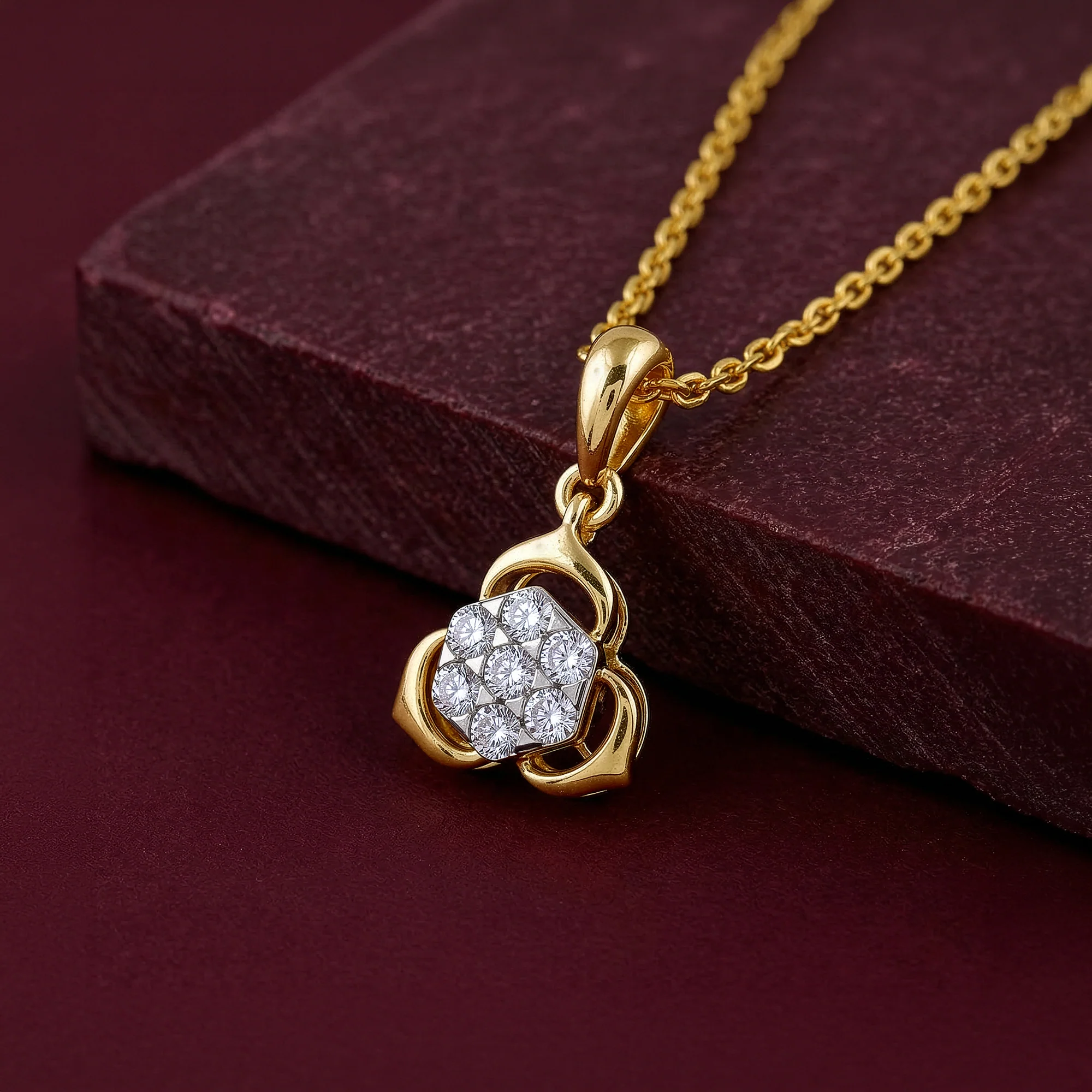 Gold Fortuna Glow Lab Grown Diamond Pendant - Image 2