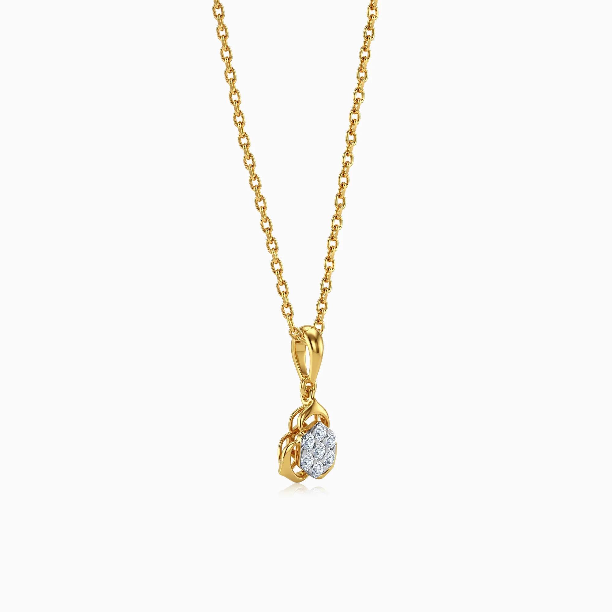 Gold Fortuna Glow Lab Grown Diamond Pendant - Image 4