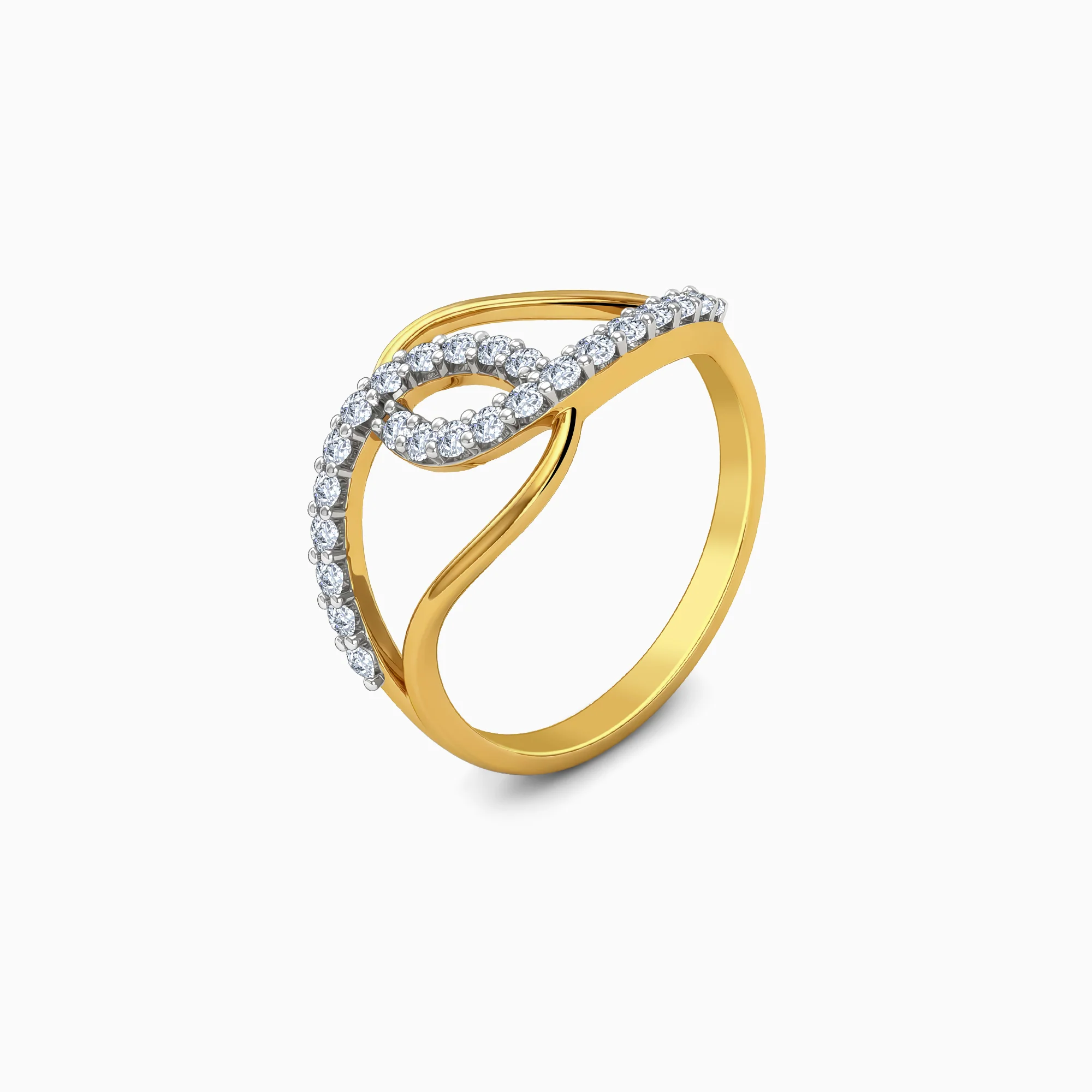 Gold Gilded Entwine Lab Grown Diamond Ring (Size 12) - Image 4