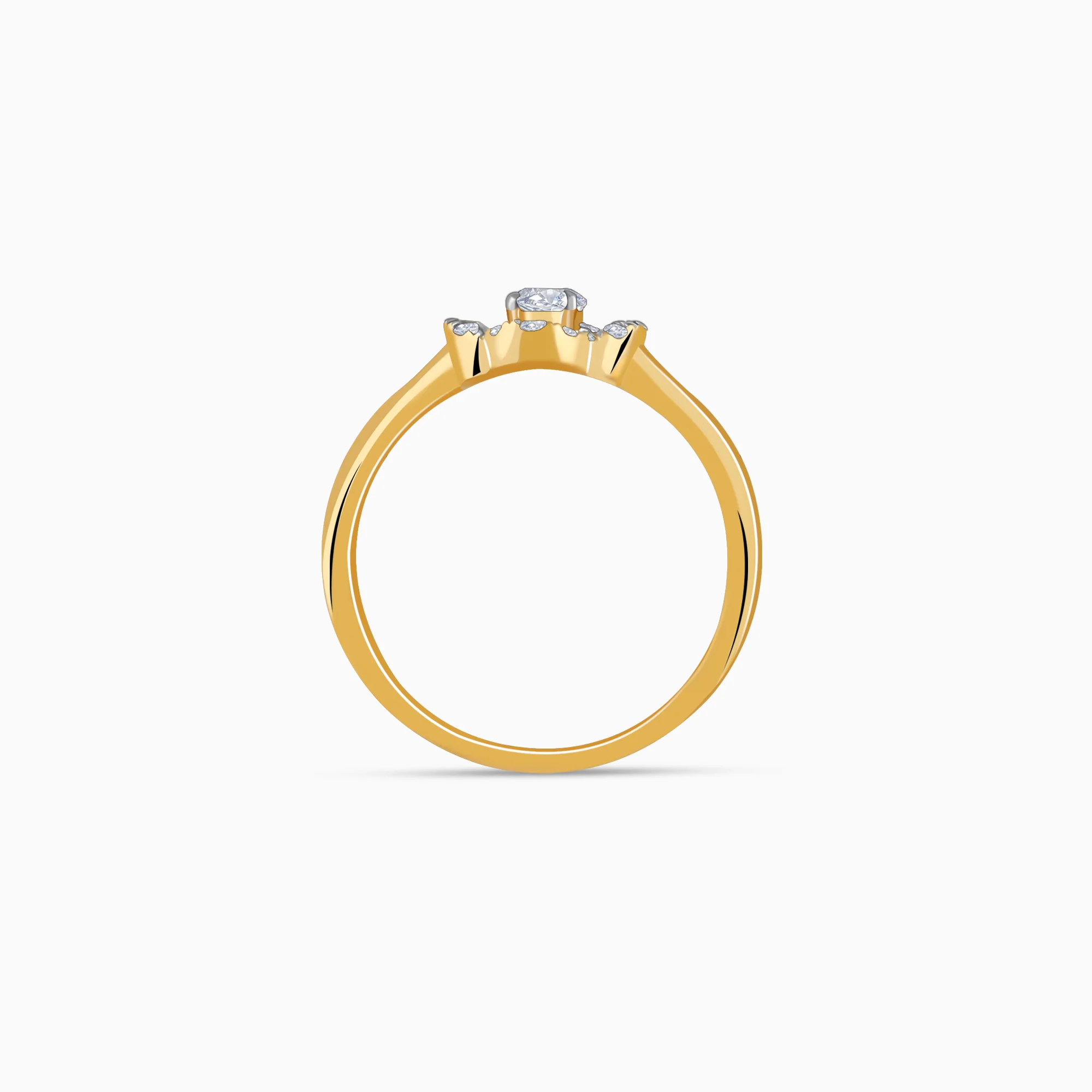 Gold Gilded Quatrefoil Lab Grown Diamond Ring - Image 5