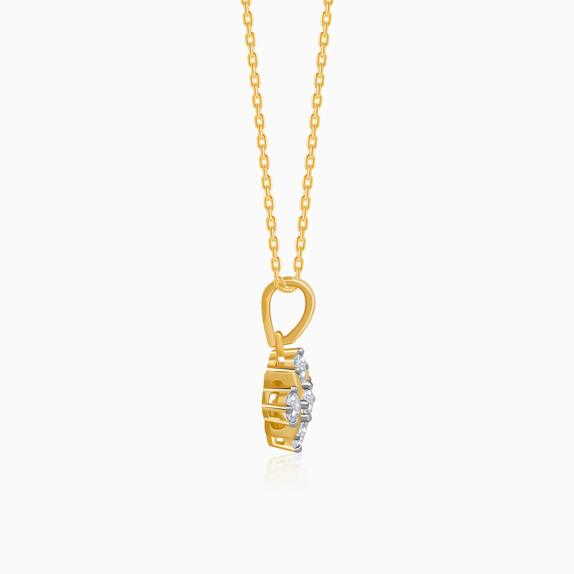 Gold Glint Lab Grown Diamond Pendant - Image 5