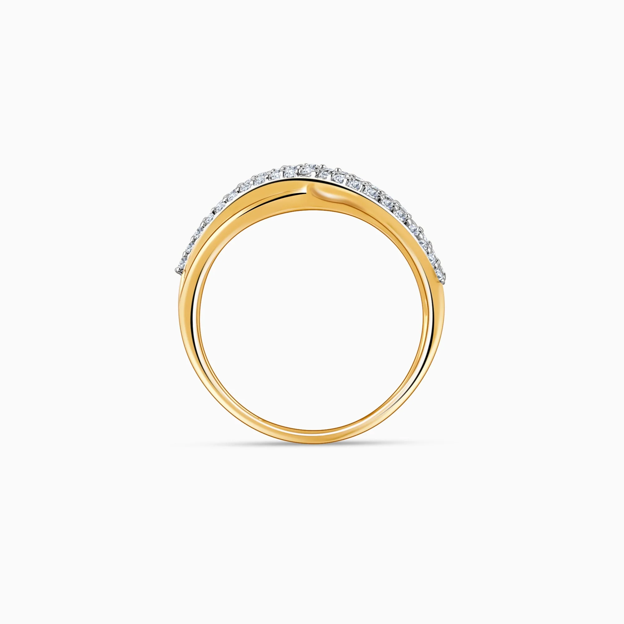 Gold Glorious Wave Diamond Ring - Image 5