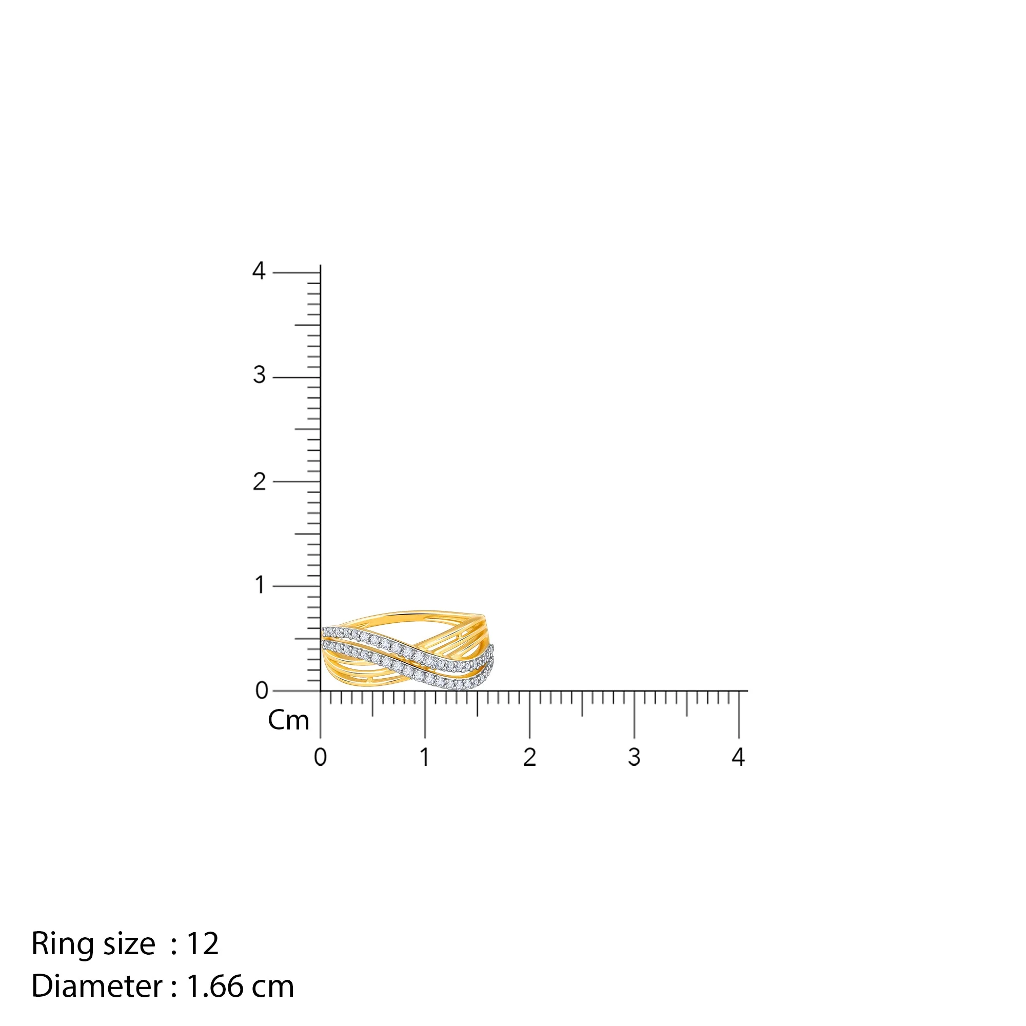 Gold Glorious Wave Diamond Ring - Image 6