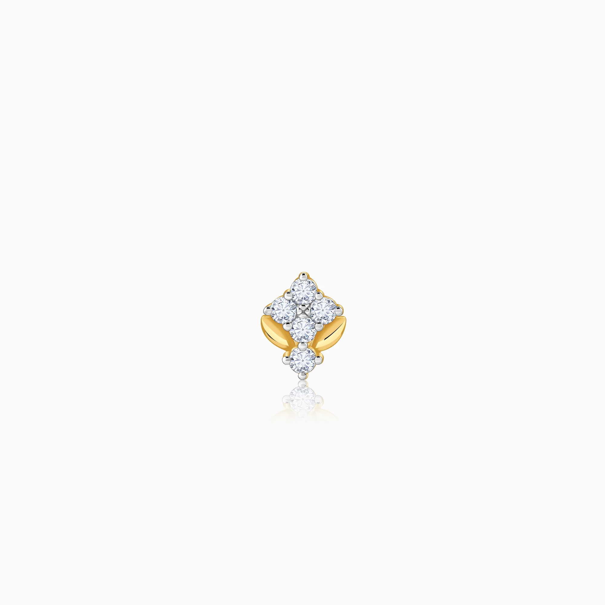 Gold Glow Vine Lab Grown Diamond Nosepin