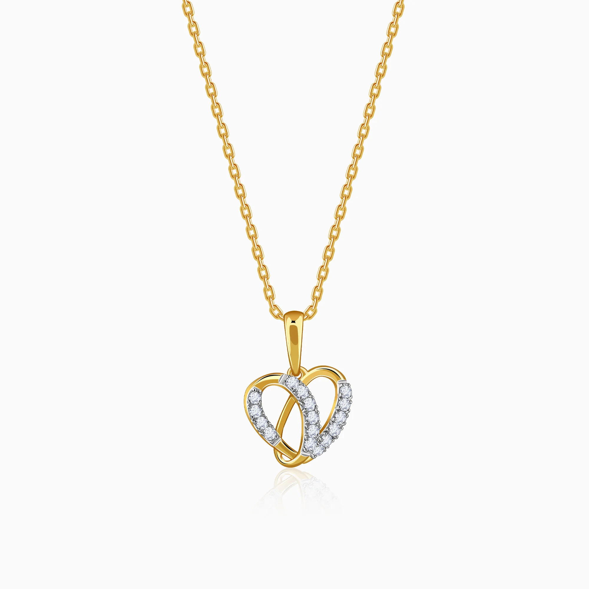 Gold Glowing Love Lab Grown Diamond Pendant
