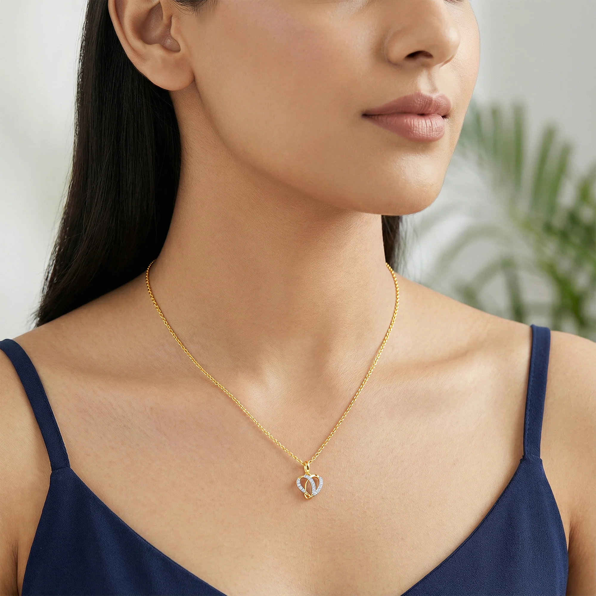 Gold Glowing Love Lab Grown Diamond Pendant - Image 3