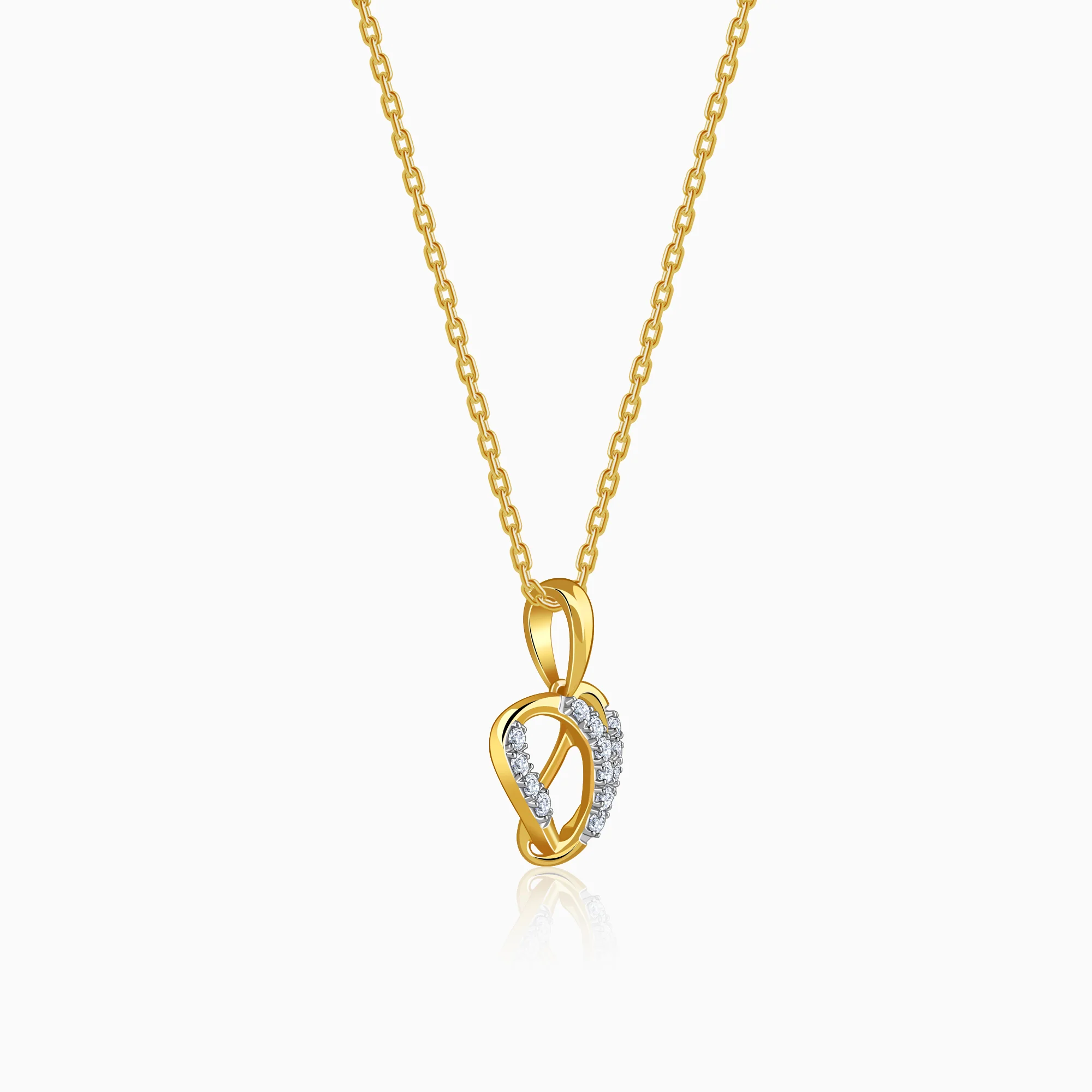 Gold Glowing Love Lab Grown Diamond Pendant - Image 4