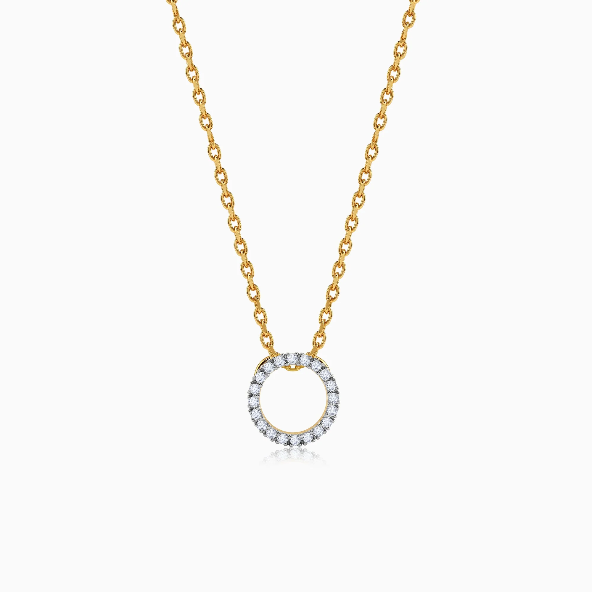 Gold Graceful Shine Lab Grown Diamond Pendant
